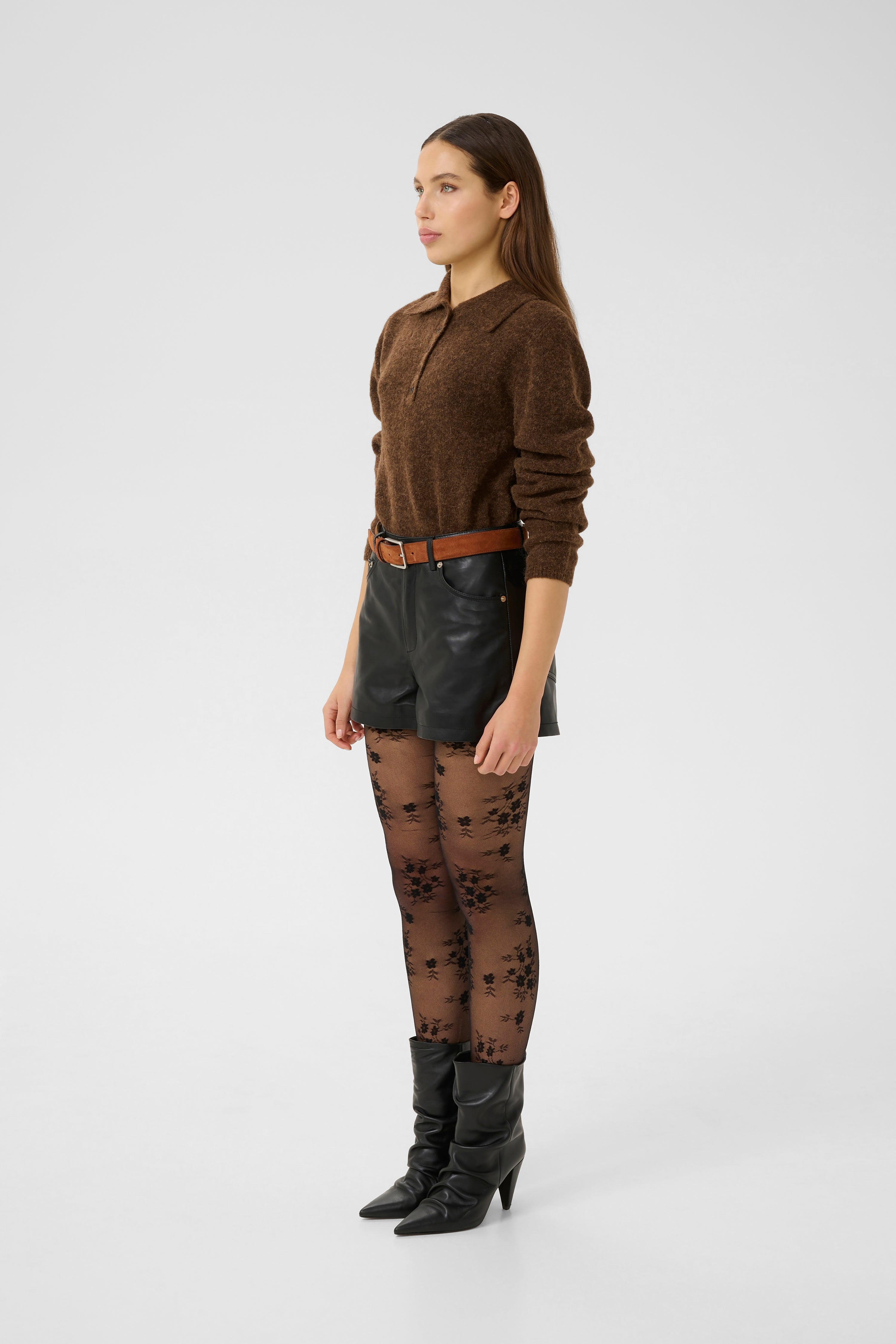  Marlie Leather Shorts - Black - RUM Amsterdam