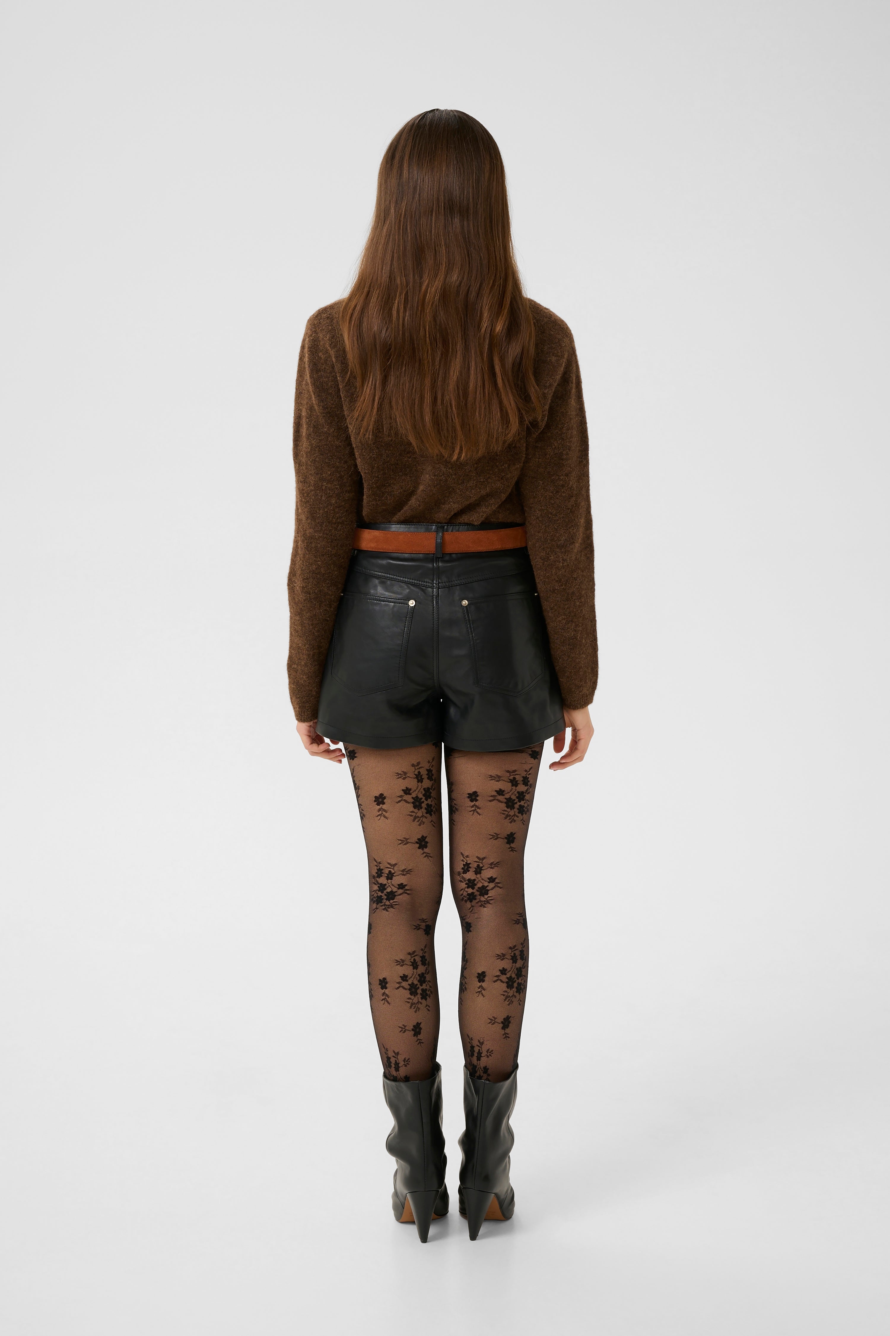  Marlie Leather Shorts - Black - RUM Amsterdam