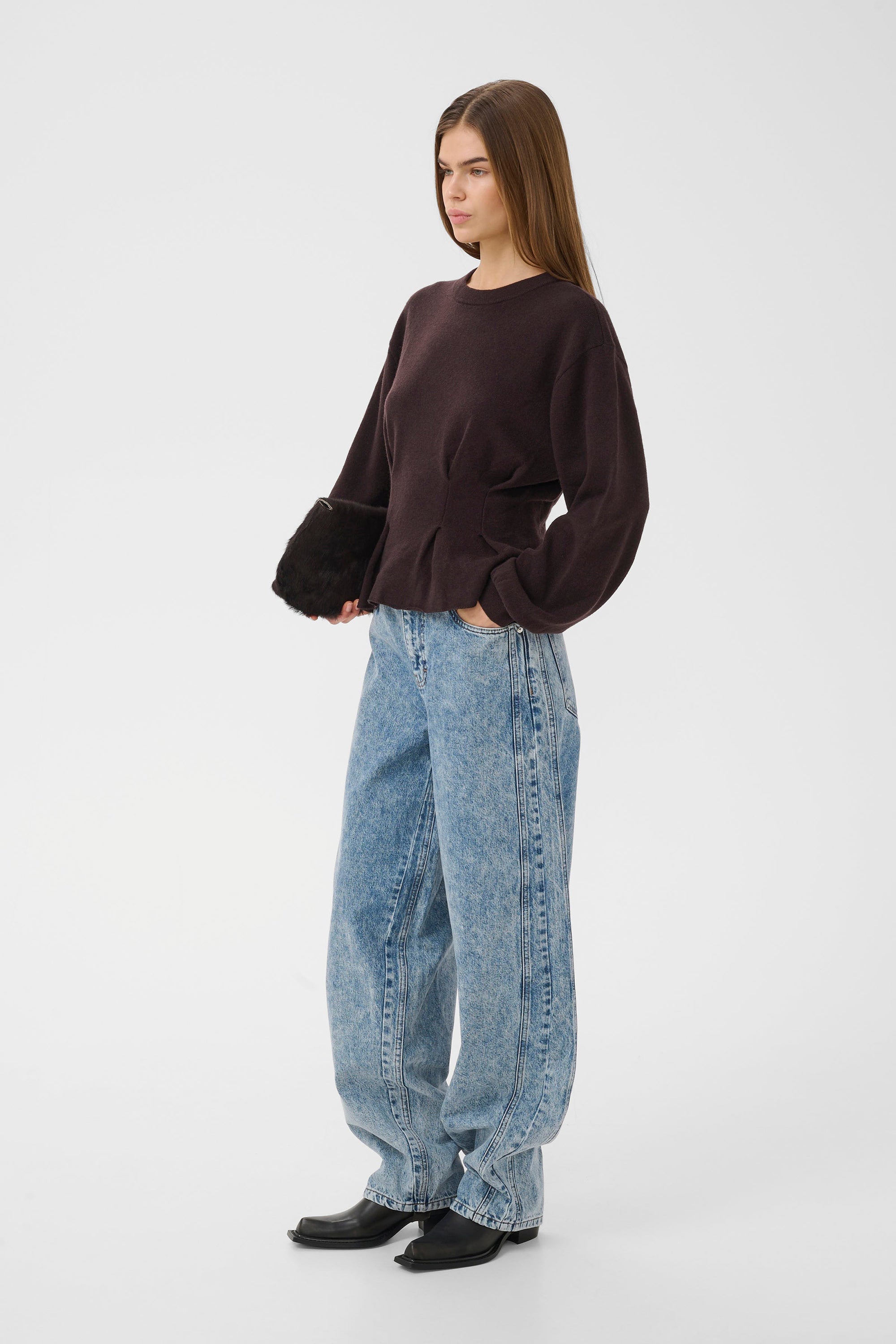 Mawi Balloon Jeans - Light Blue Acid Wash