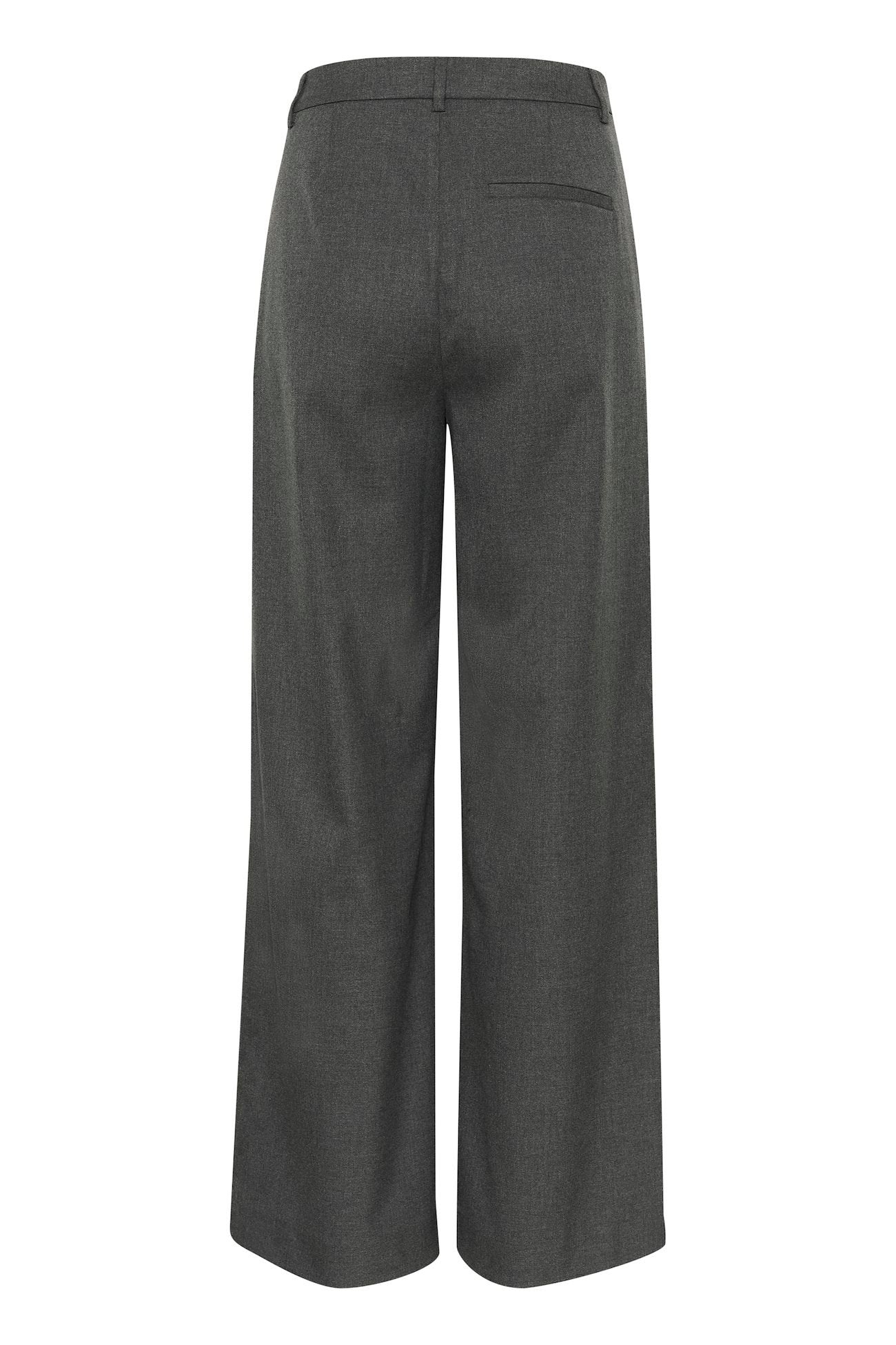 Gestuz Paula Melange MW Wide Pants - Dark Grey Melange - RUM Amsterdam