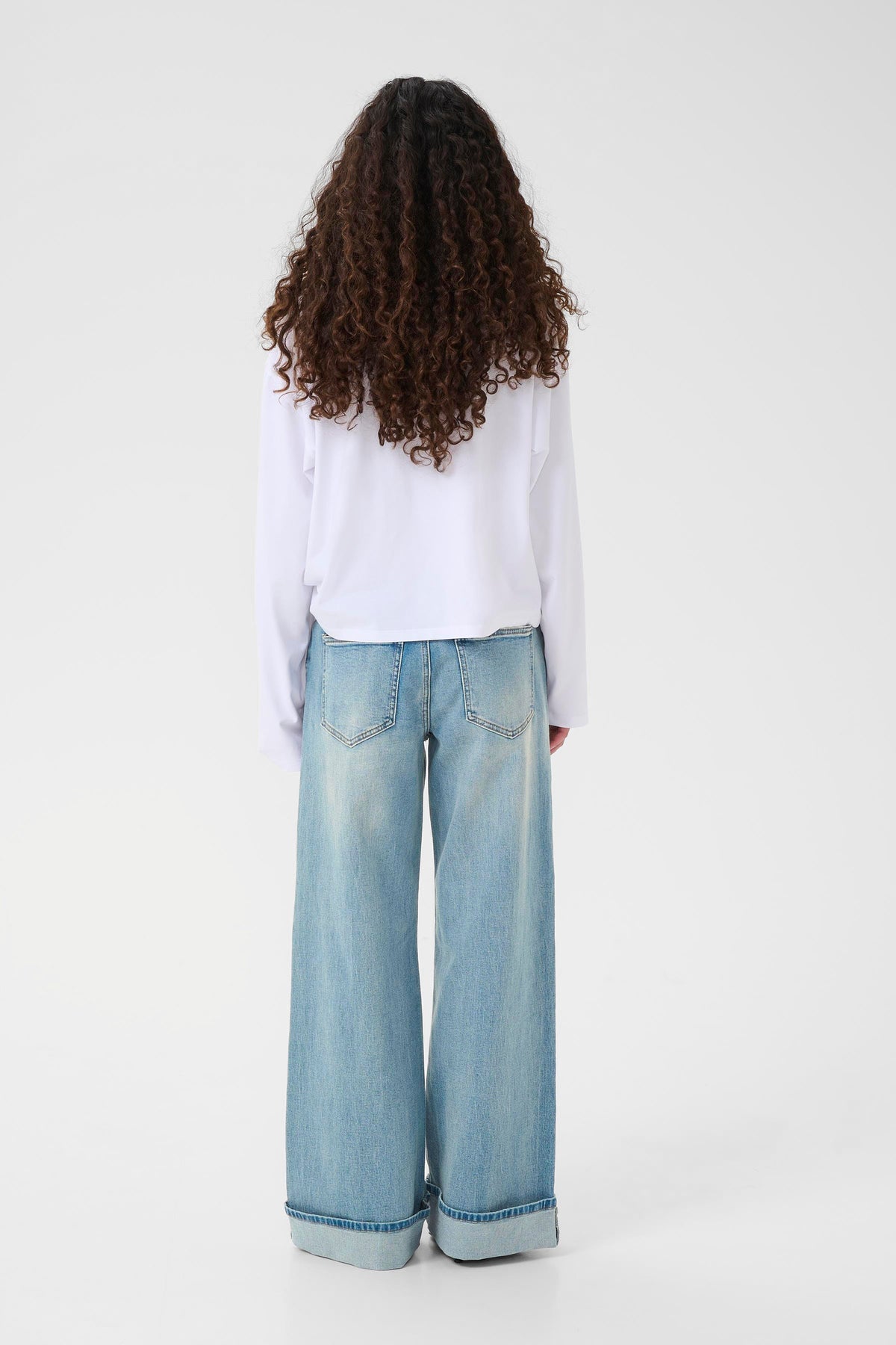 Sara Wide Jeans - Washed Blue