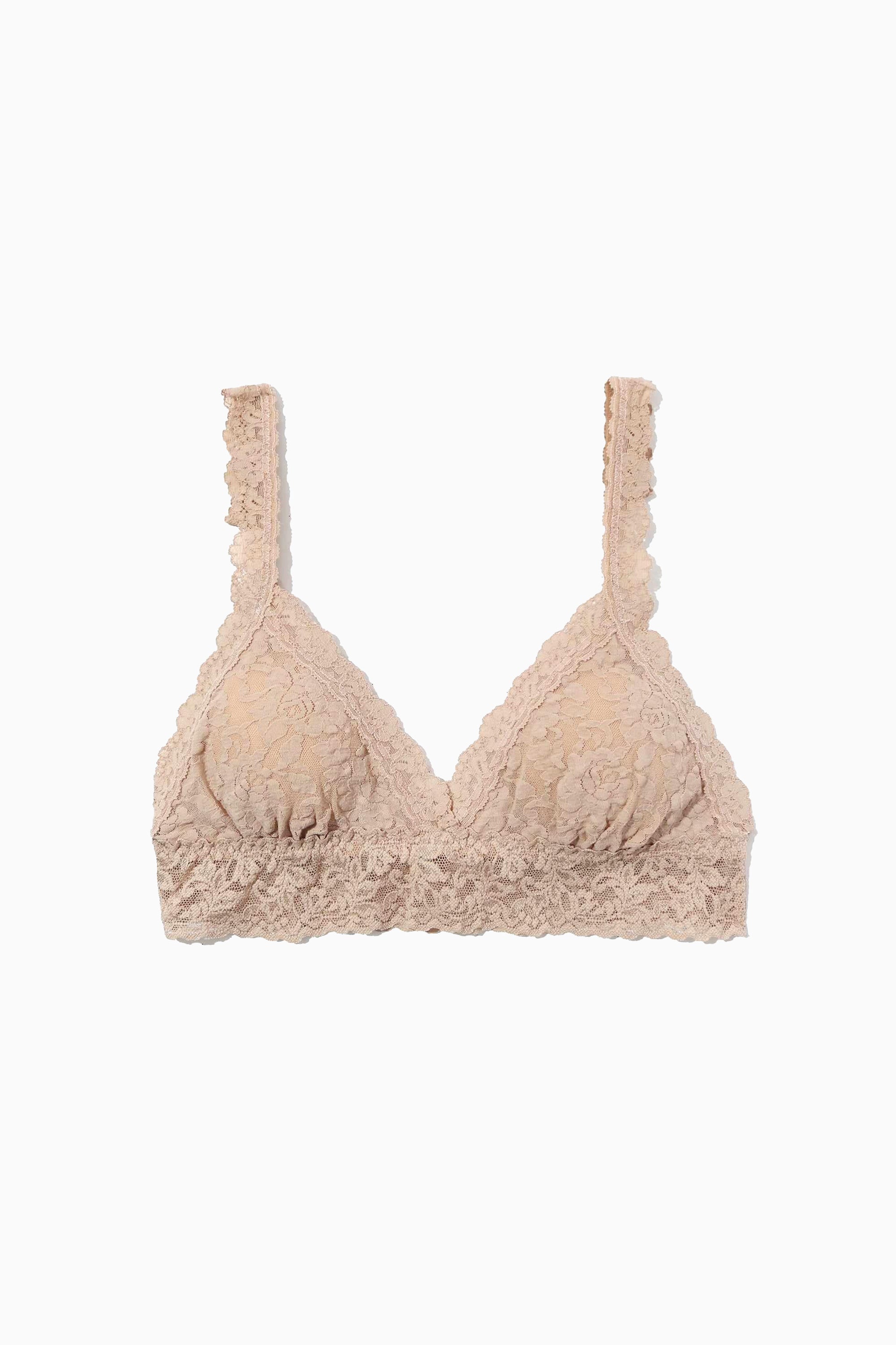 Signature Lace Crossover Bralette - Chai