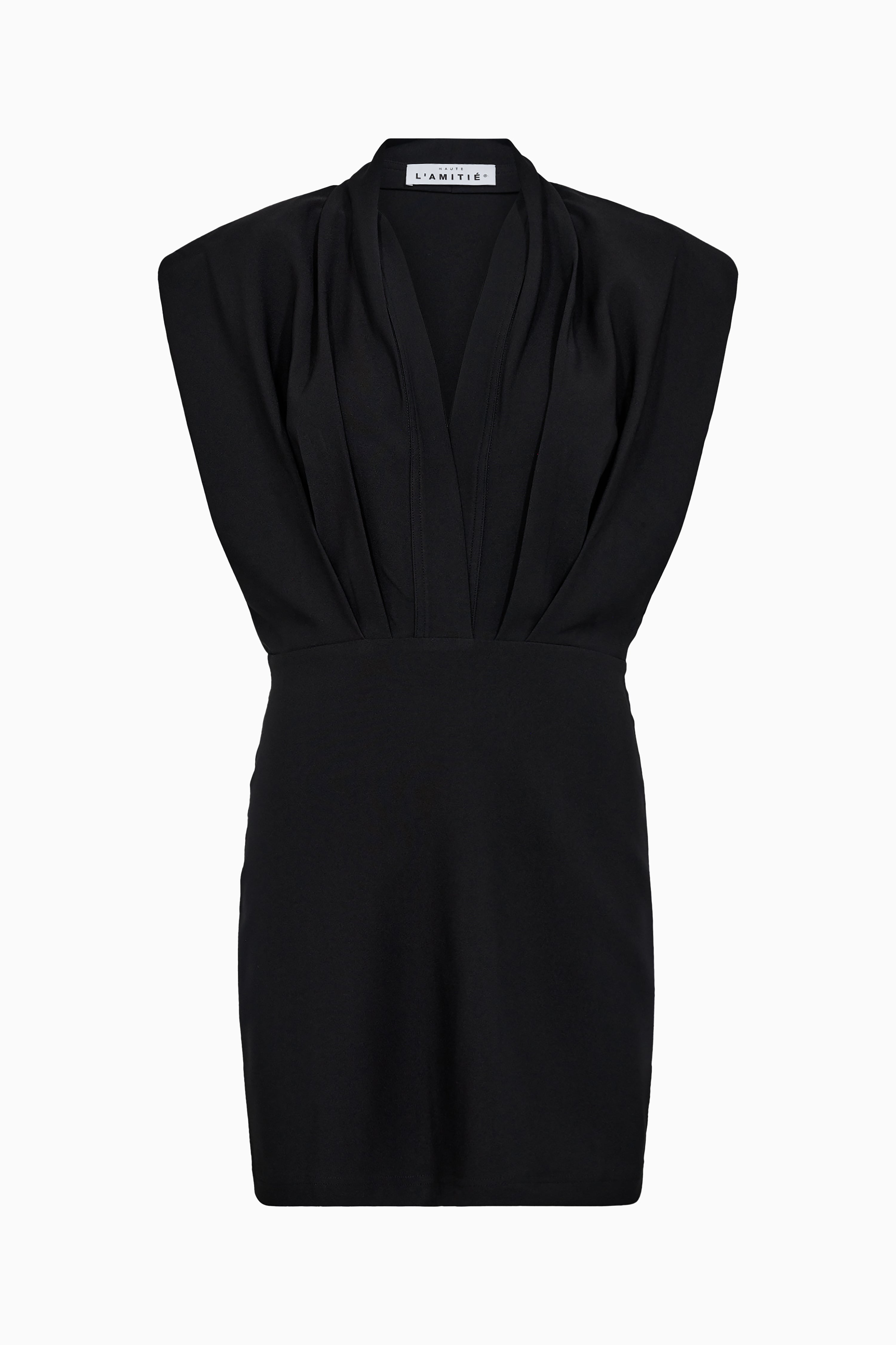 L'egance Crop Drape Dress - Black