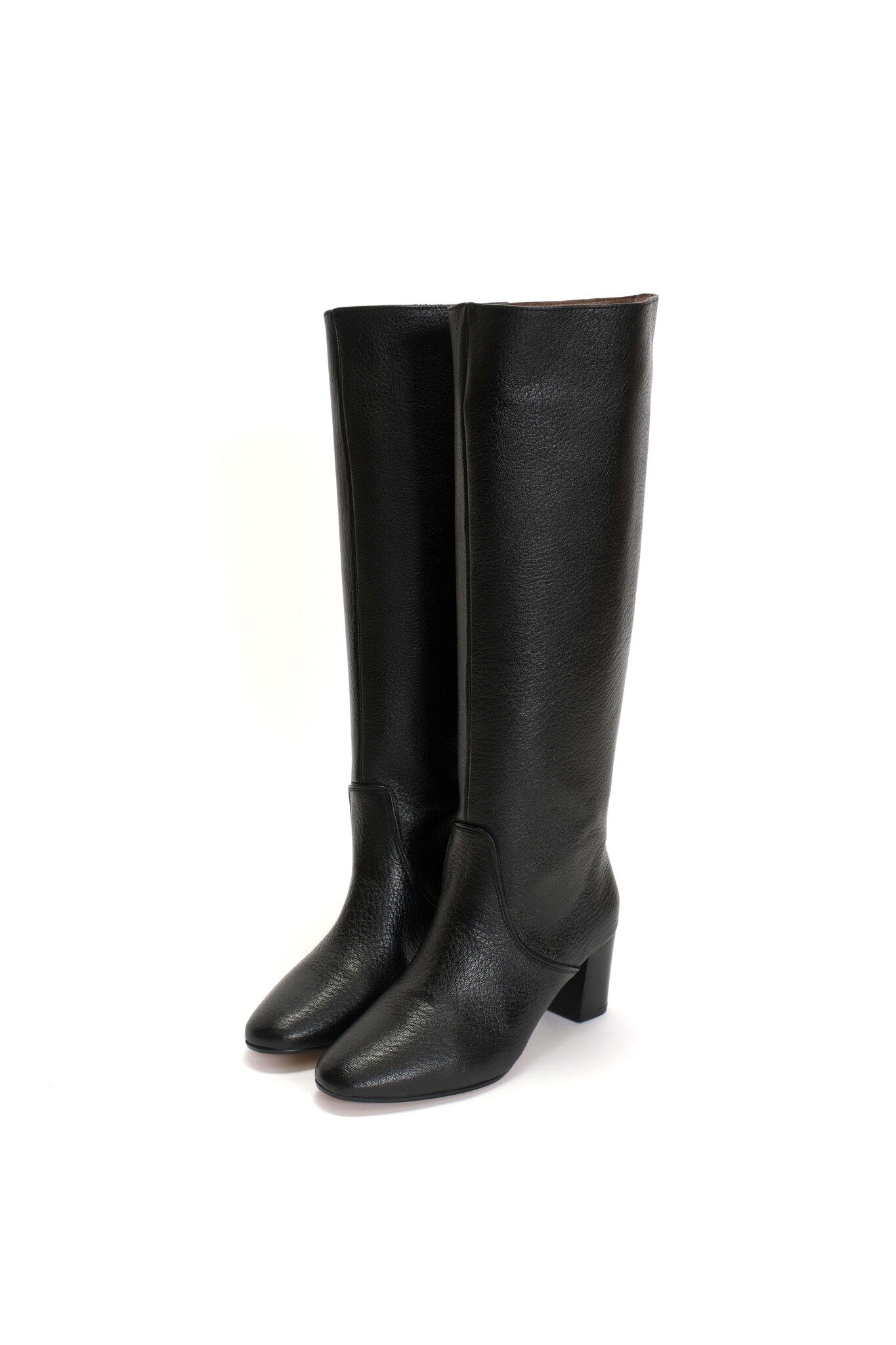 Henriette 60 Grained Leather Boots - Black