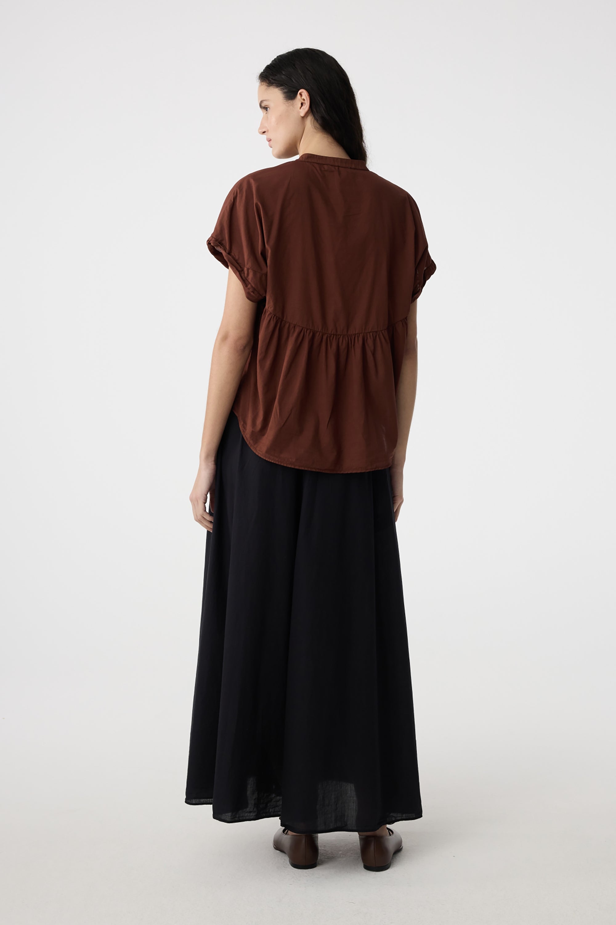 Lotus Blouse - Mid Brown