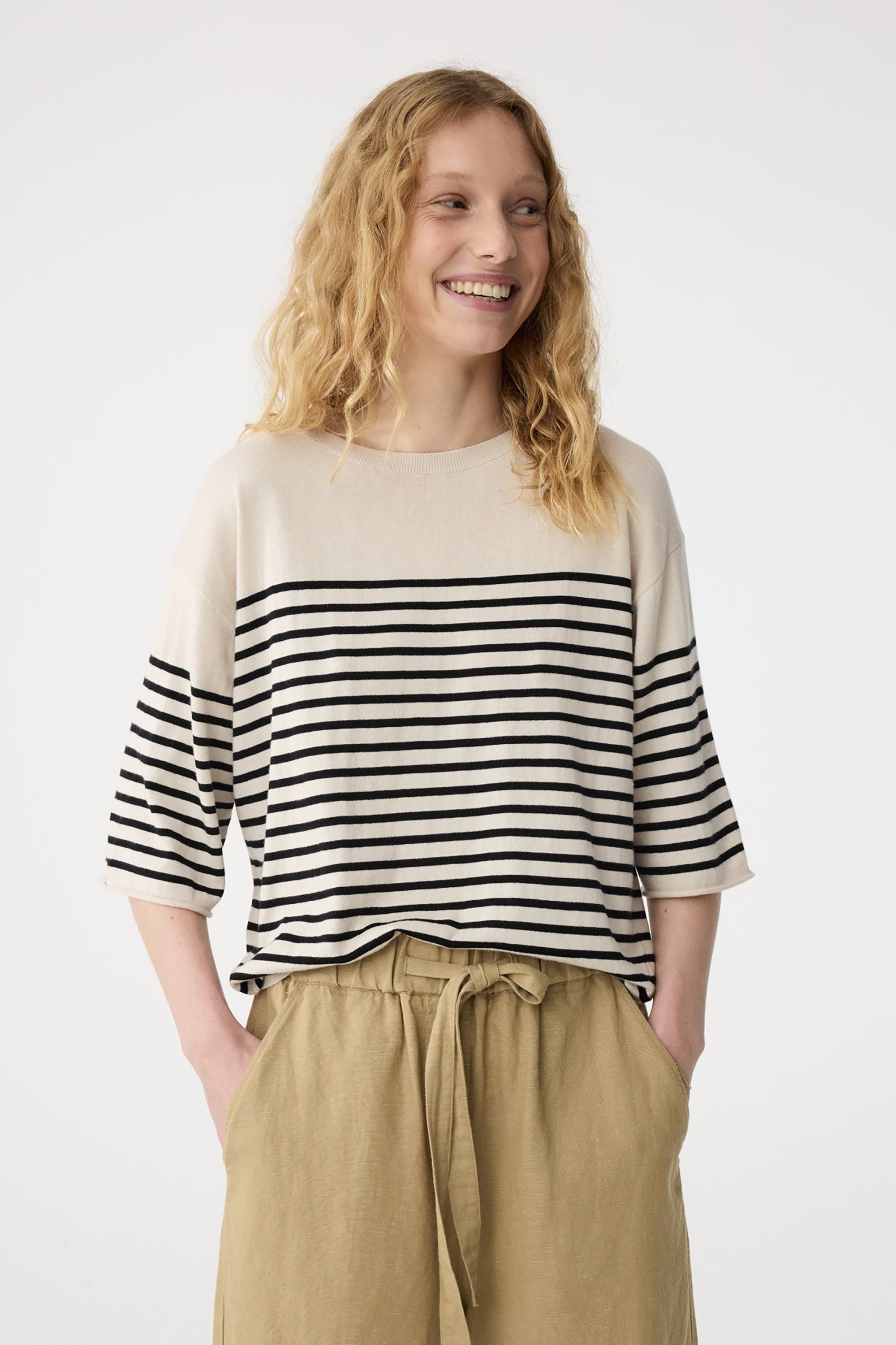 Merle T-Shirt - Creme Stripe