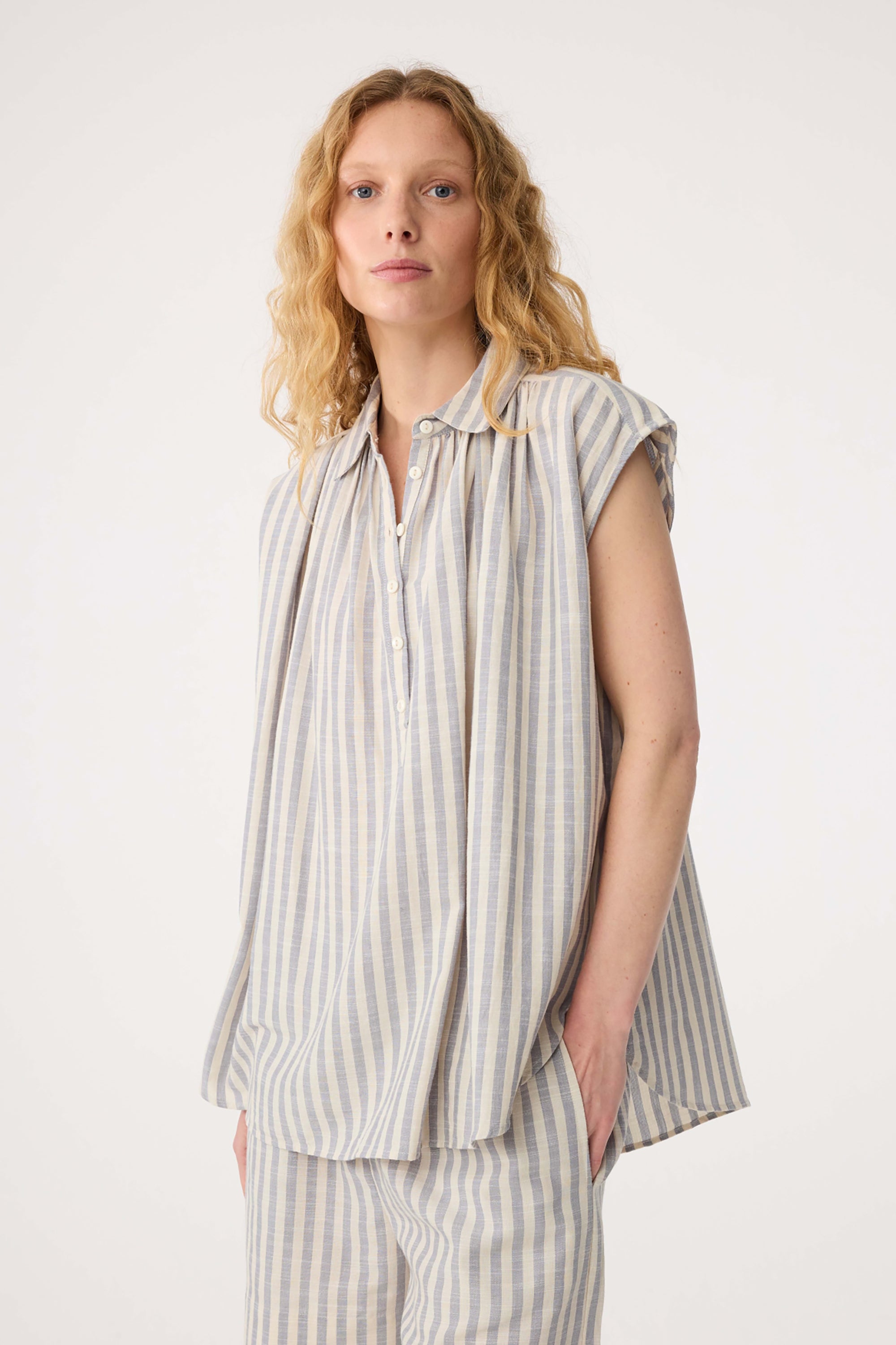 Rose Blouse - Blue