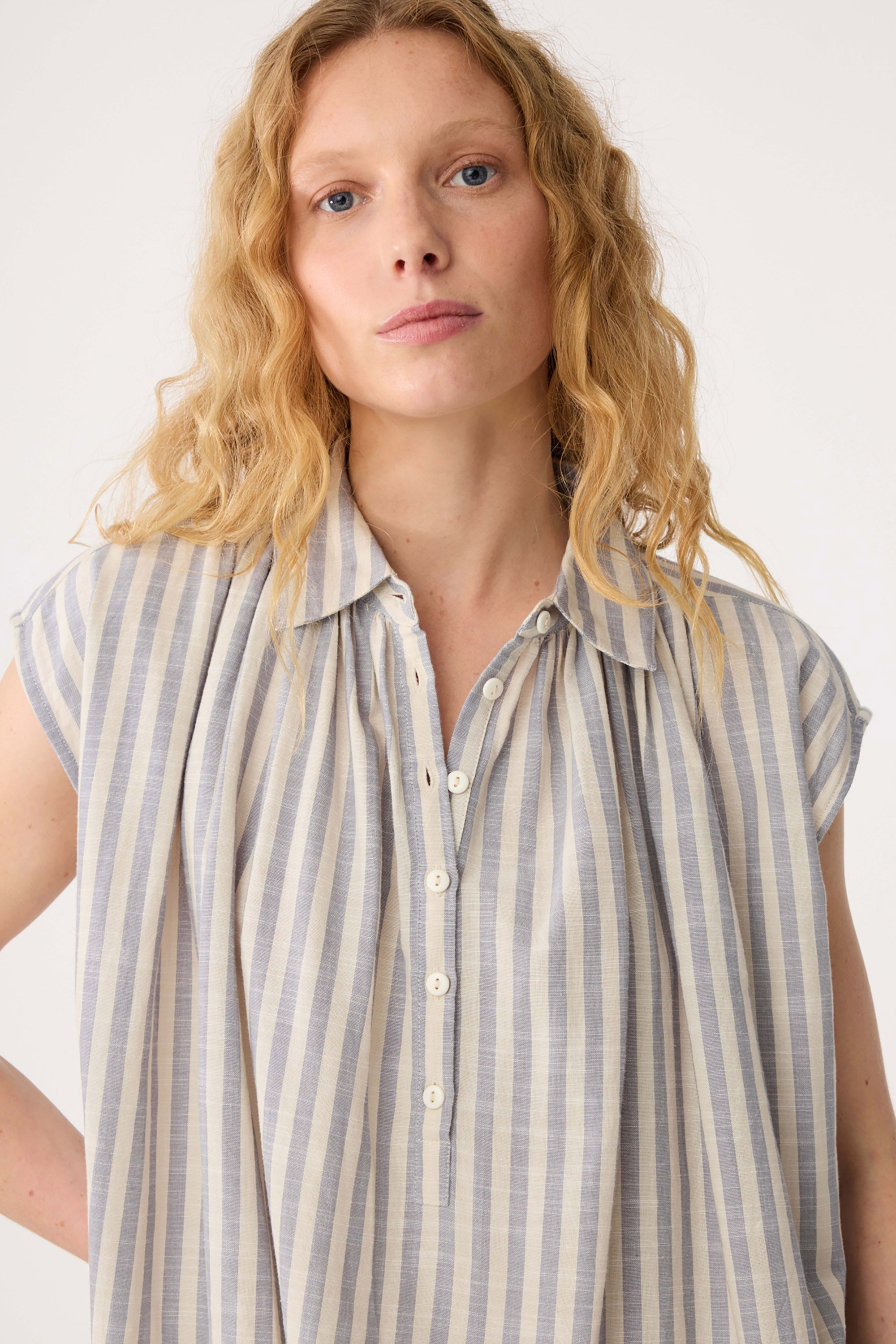Rose Blouse - Blue
