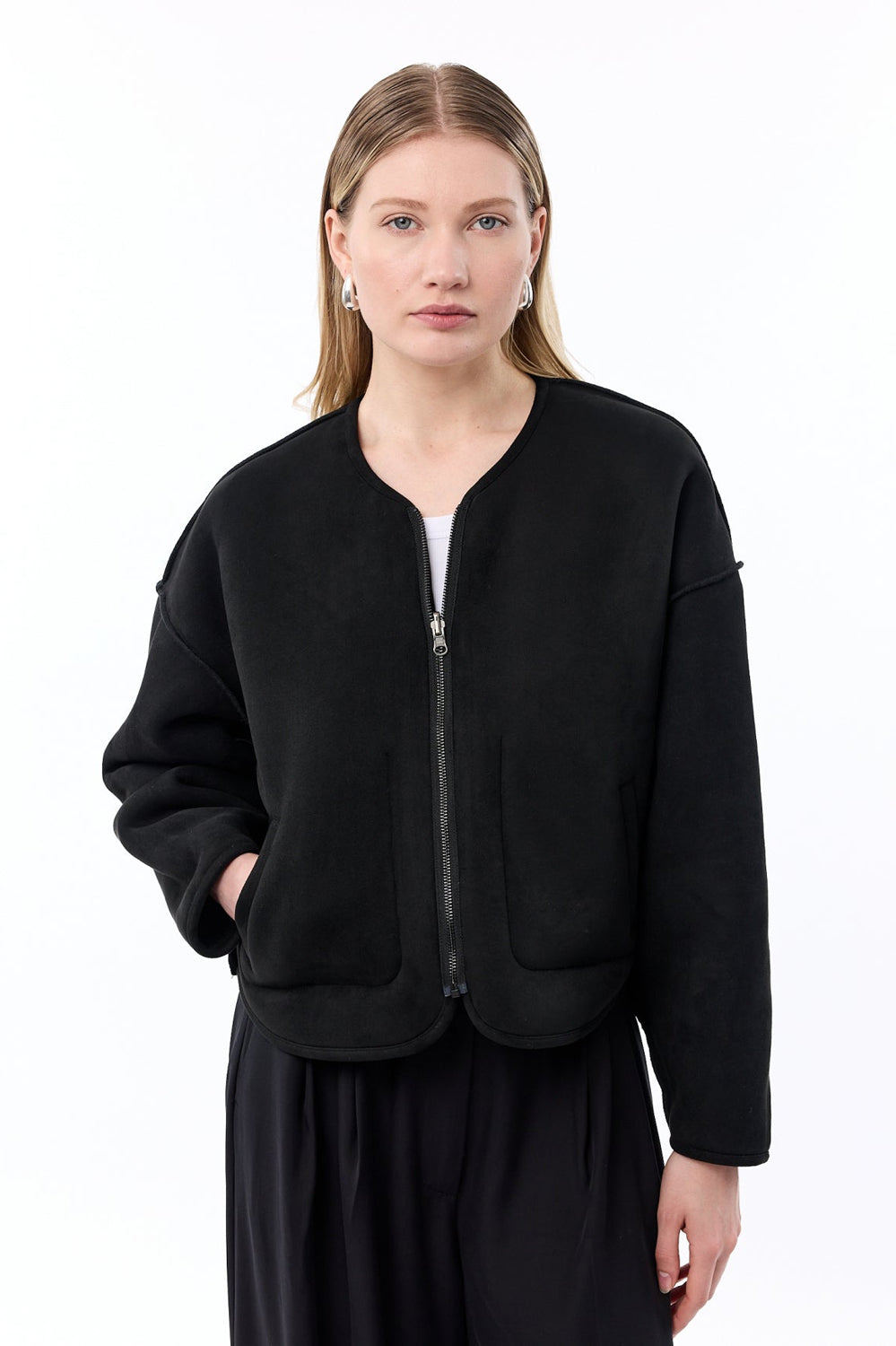 Knit-ted Teddie Jacket - Black - RUM Amsterdam