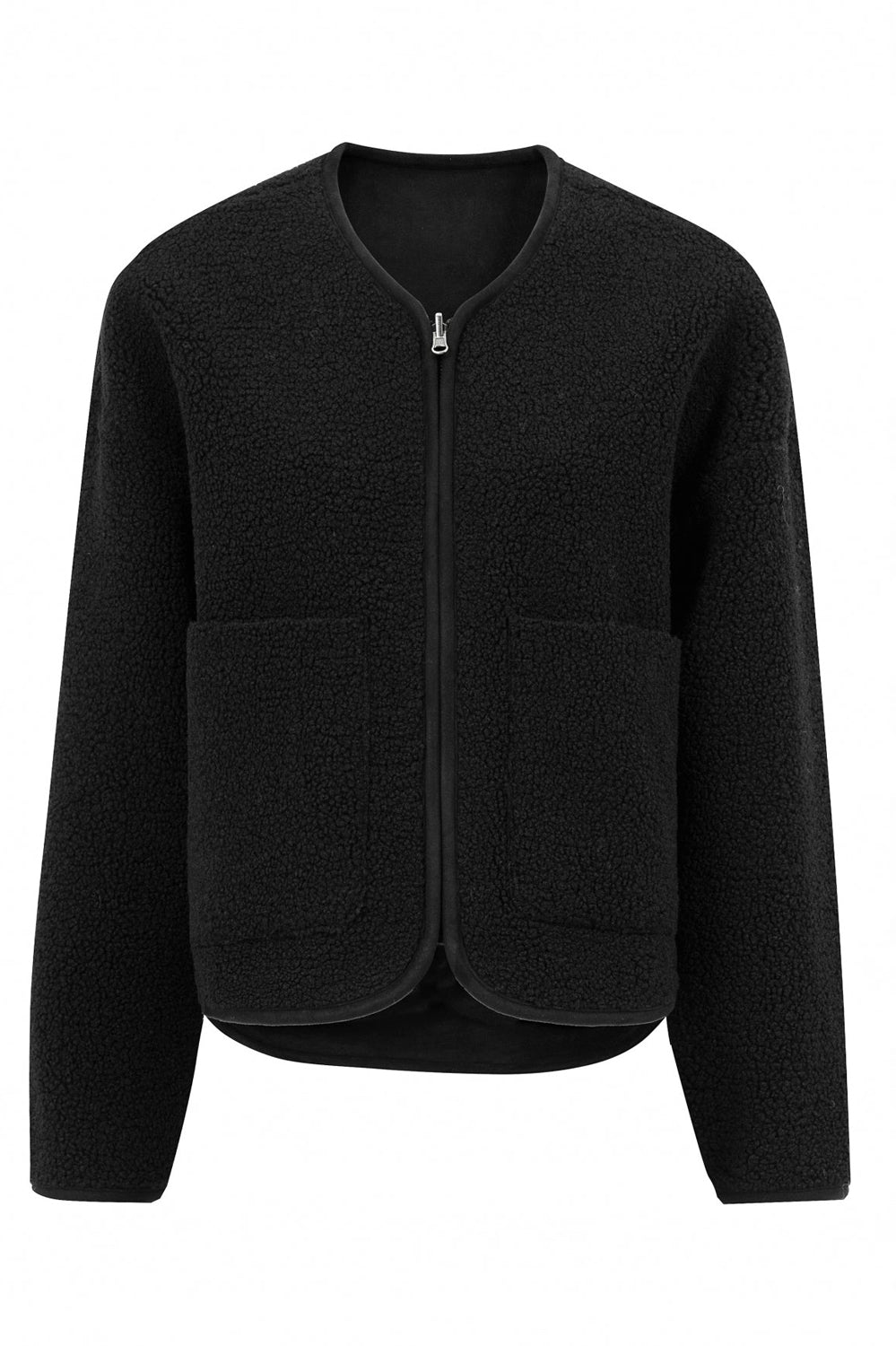 Knit-ted Teddie Jacket - Black - RUM Amsterdam