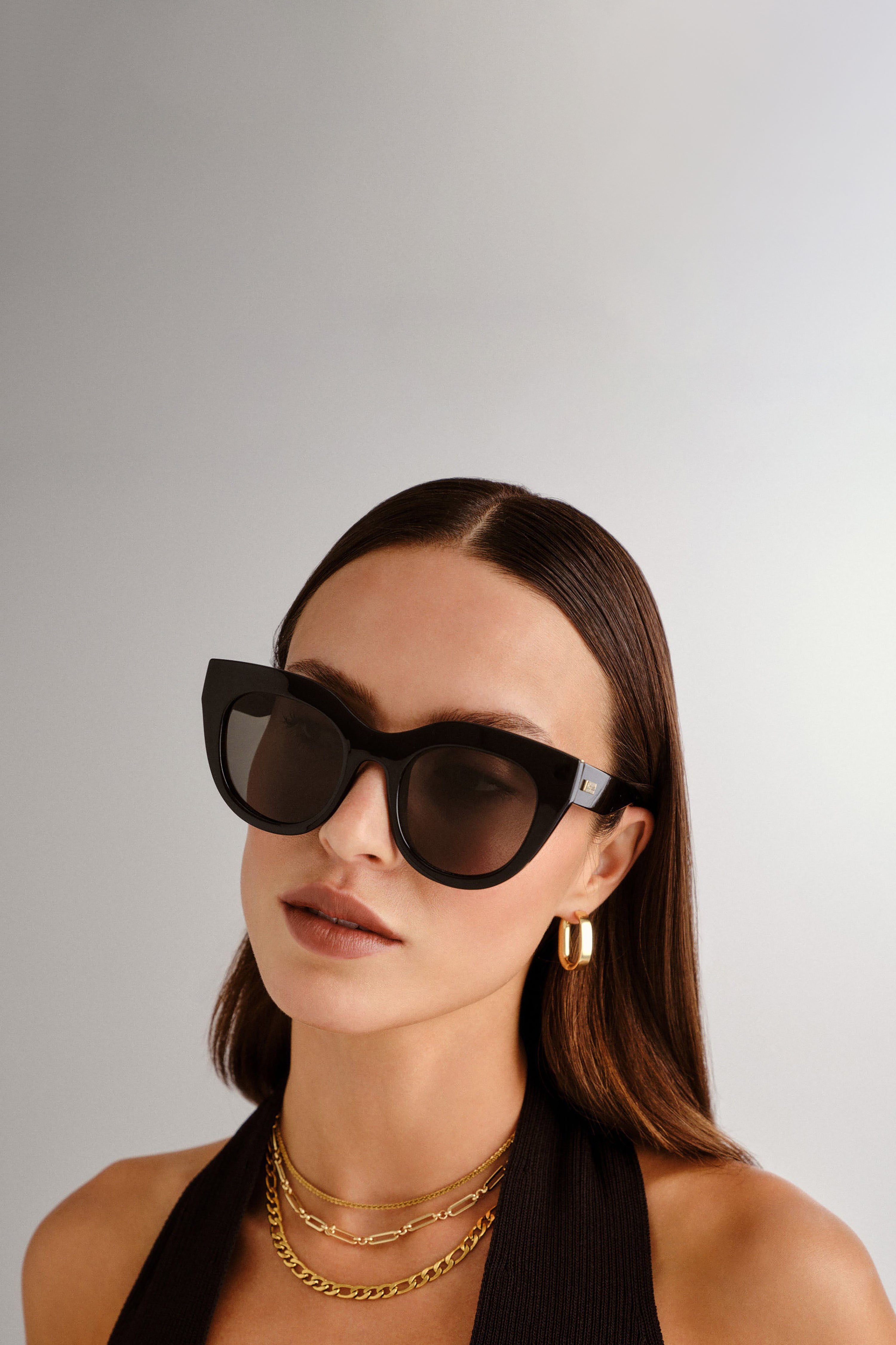 Air Heart Sunglasses - Black/Gold