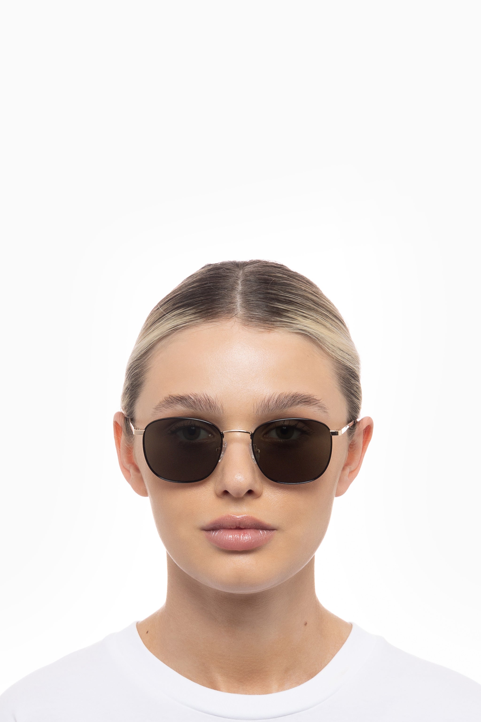 Neptune Deux Sunglasses - Gold / Black w/ Khaki Mono Lens