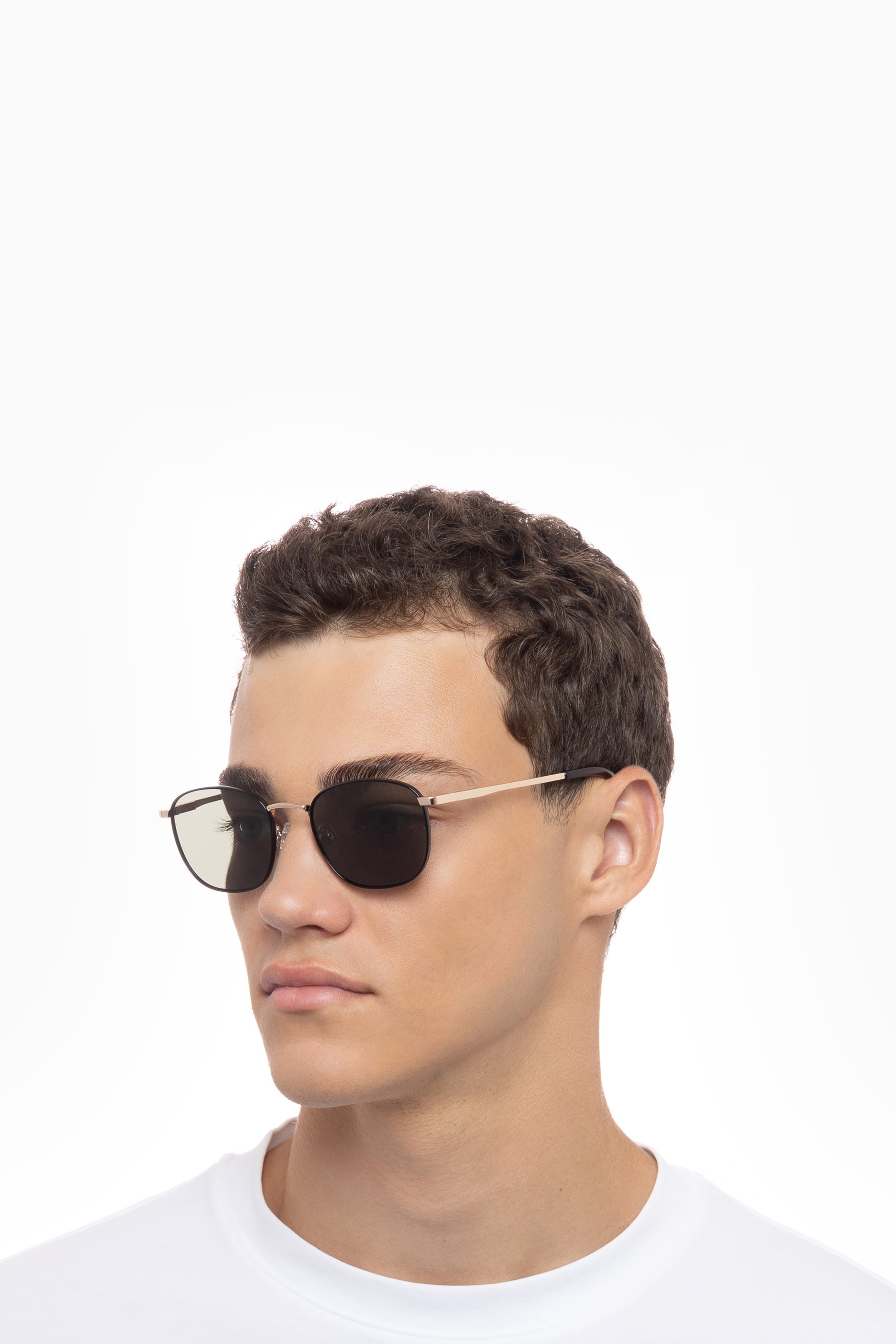 Neptune Deux Sunglasses - Gold / Black w/ Khaki Mono Lens