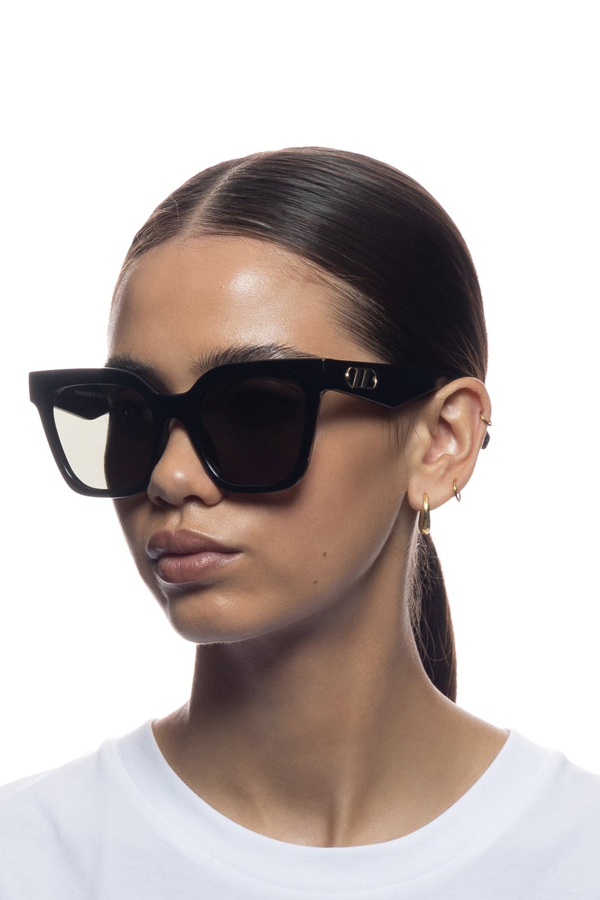 Le Specs Star Glow Sunglasses - Black w/ Khaki Mono Lens - RUM Amsterdam