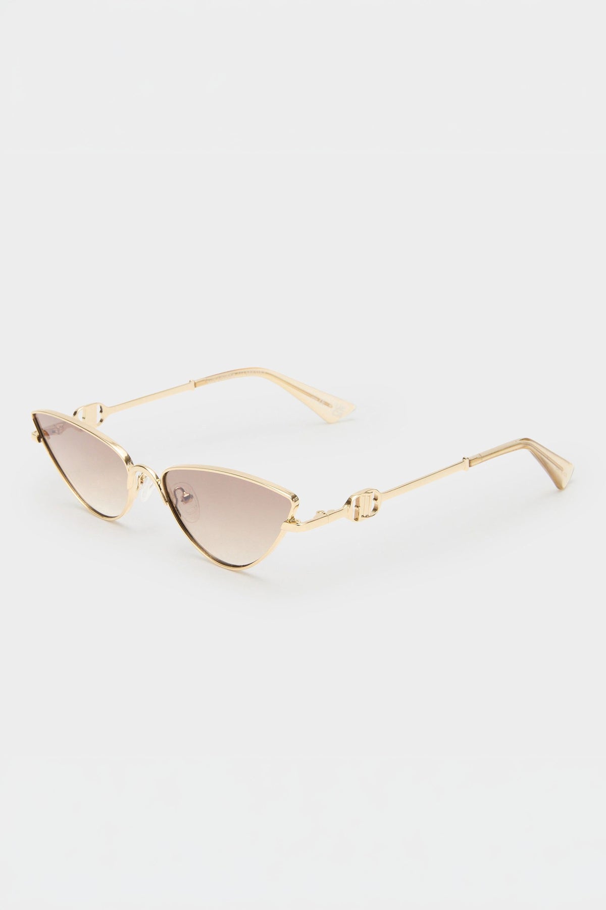 The Soiree Sunglasses - Bright Gold w/ Tan Grad Flash Mirror