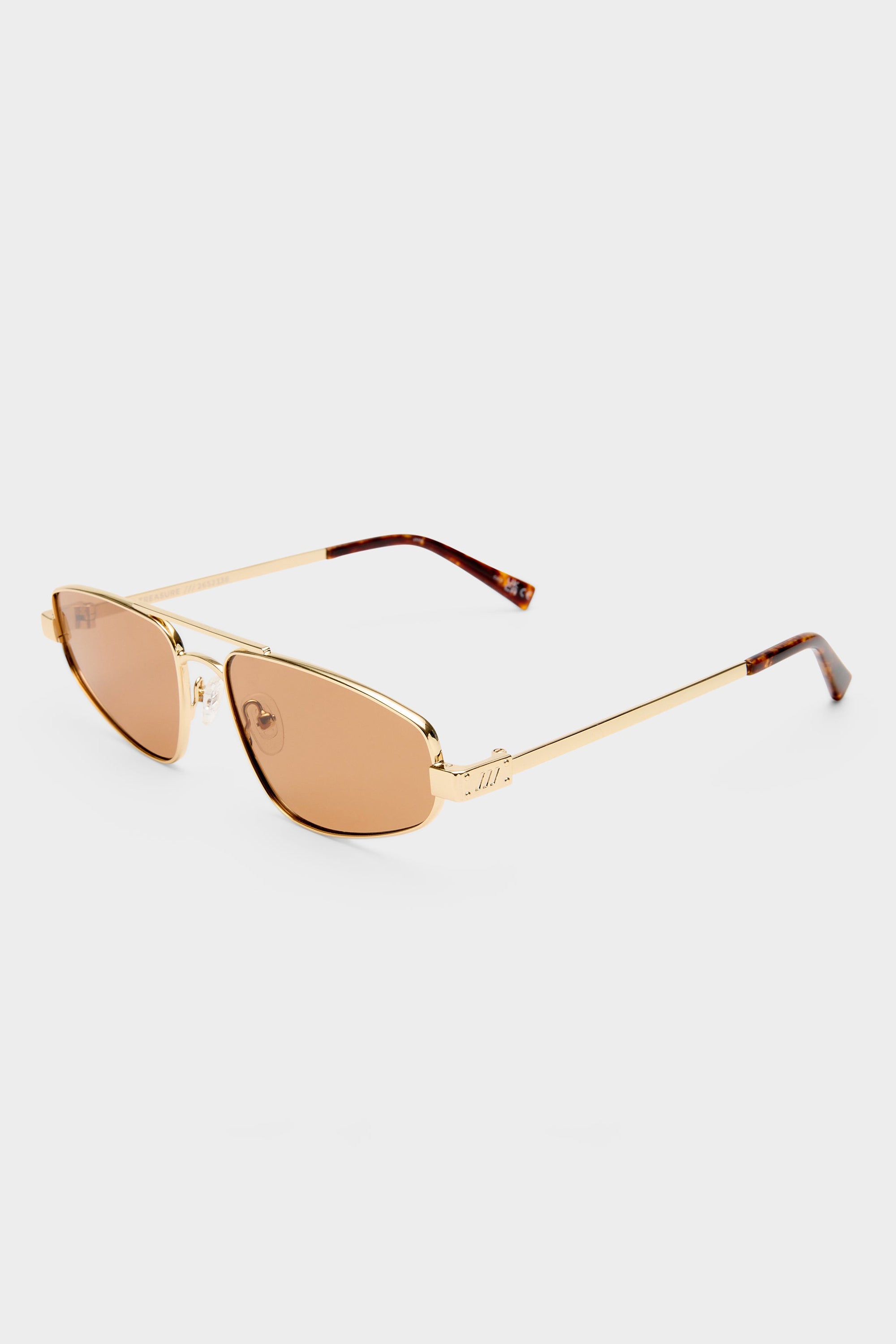 Treasure Sunglasses - Gold w/ Chocolate Mono // Le Sustain