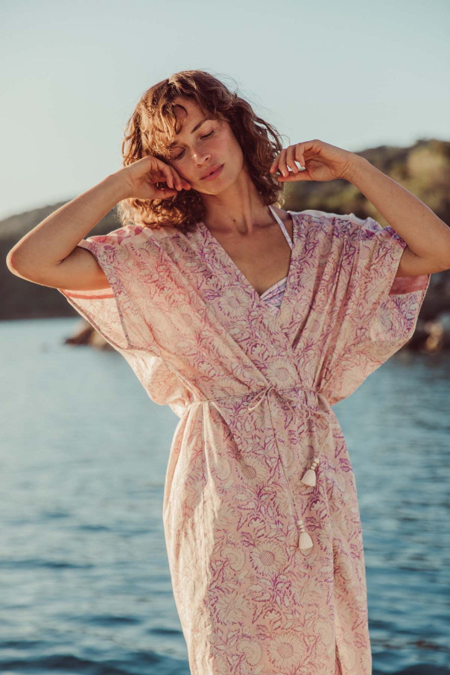 Louise Misha Kimono Chill - Pink Daisy Garden - RUM Amsterdam