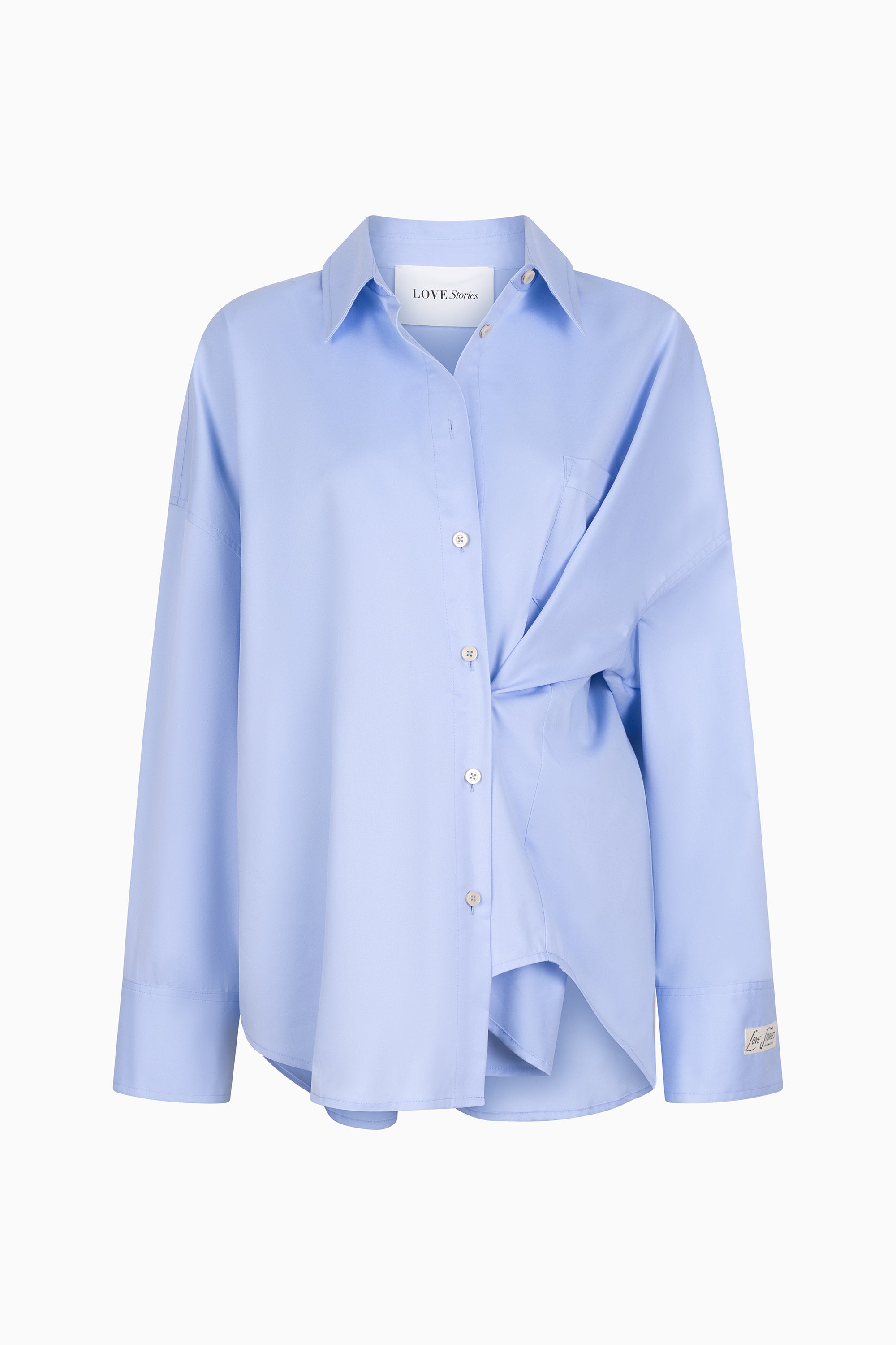 Hailey Buttoned Long Sleeve Shirt - Light Blue