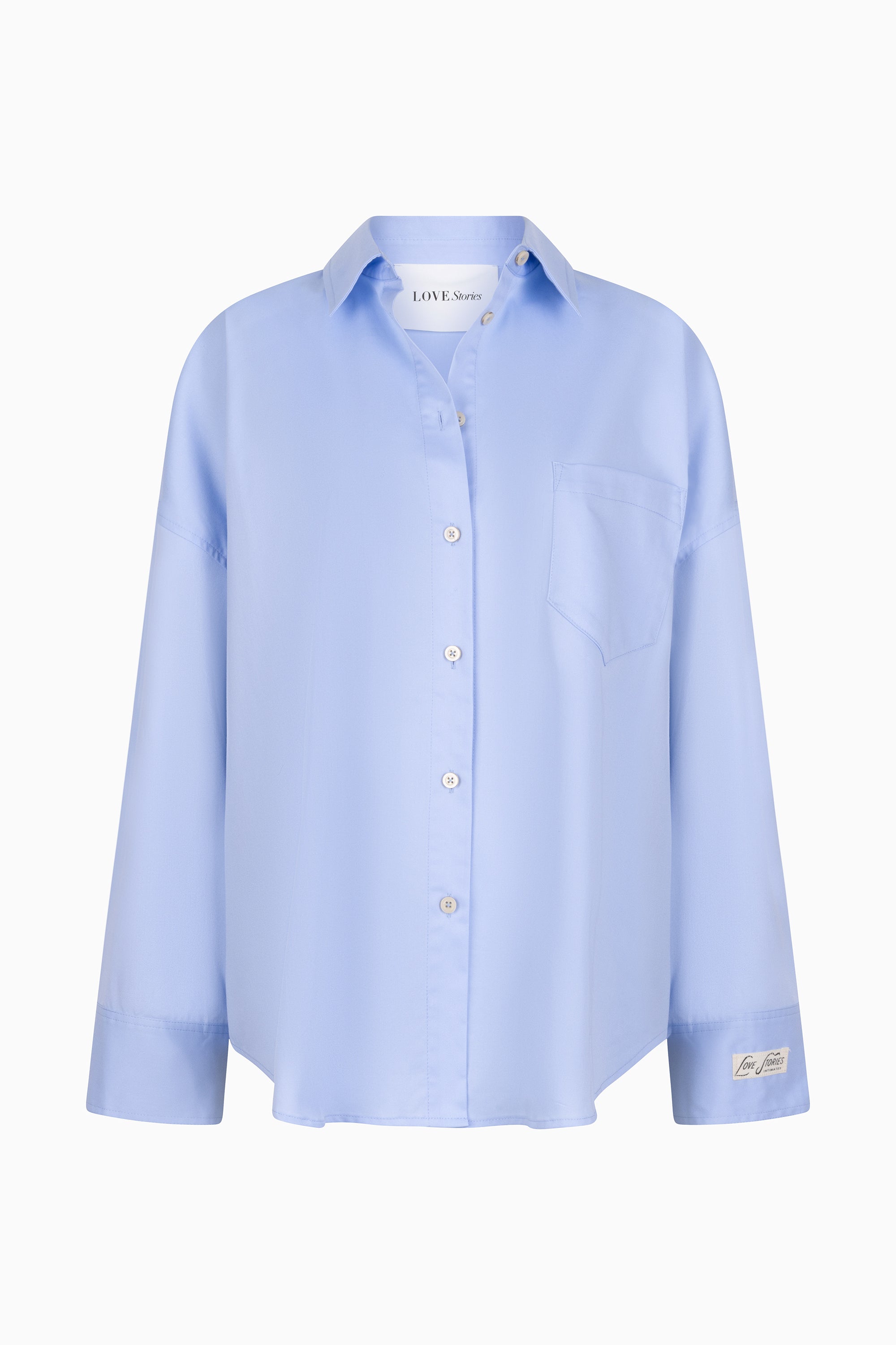 Hailey Buttoned Long Sleeve Shirt - Light Blue