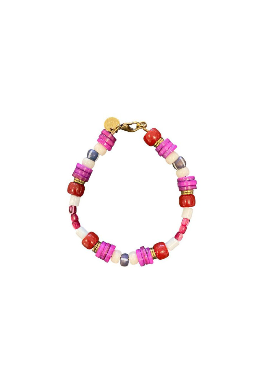 Bracelet Glass with Coral - Ruby Reef