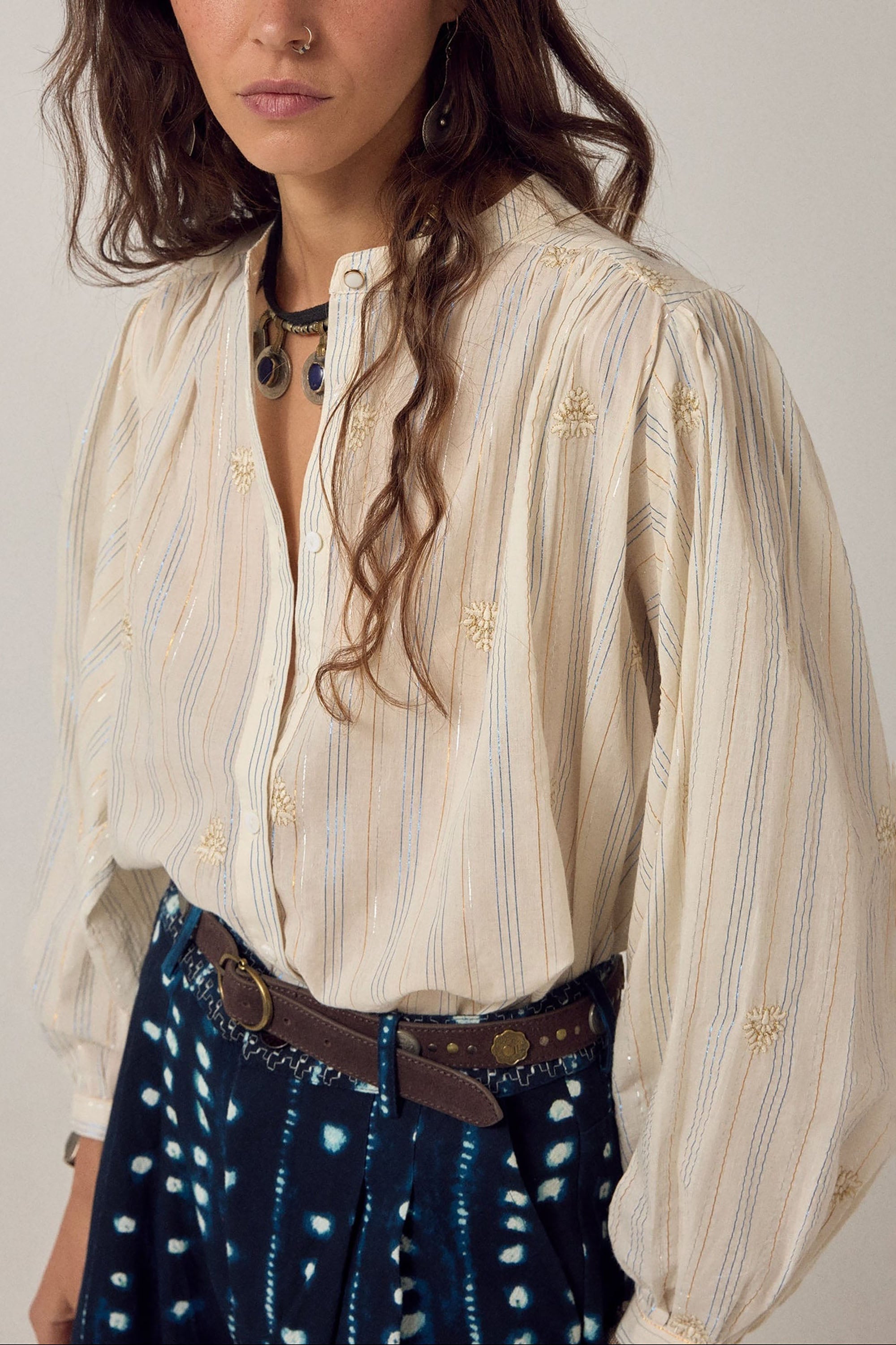 Caroline Blouse - Starry Night Off White