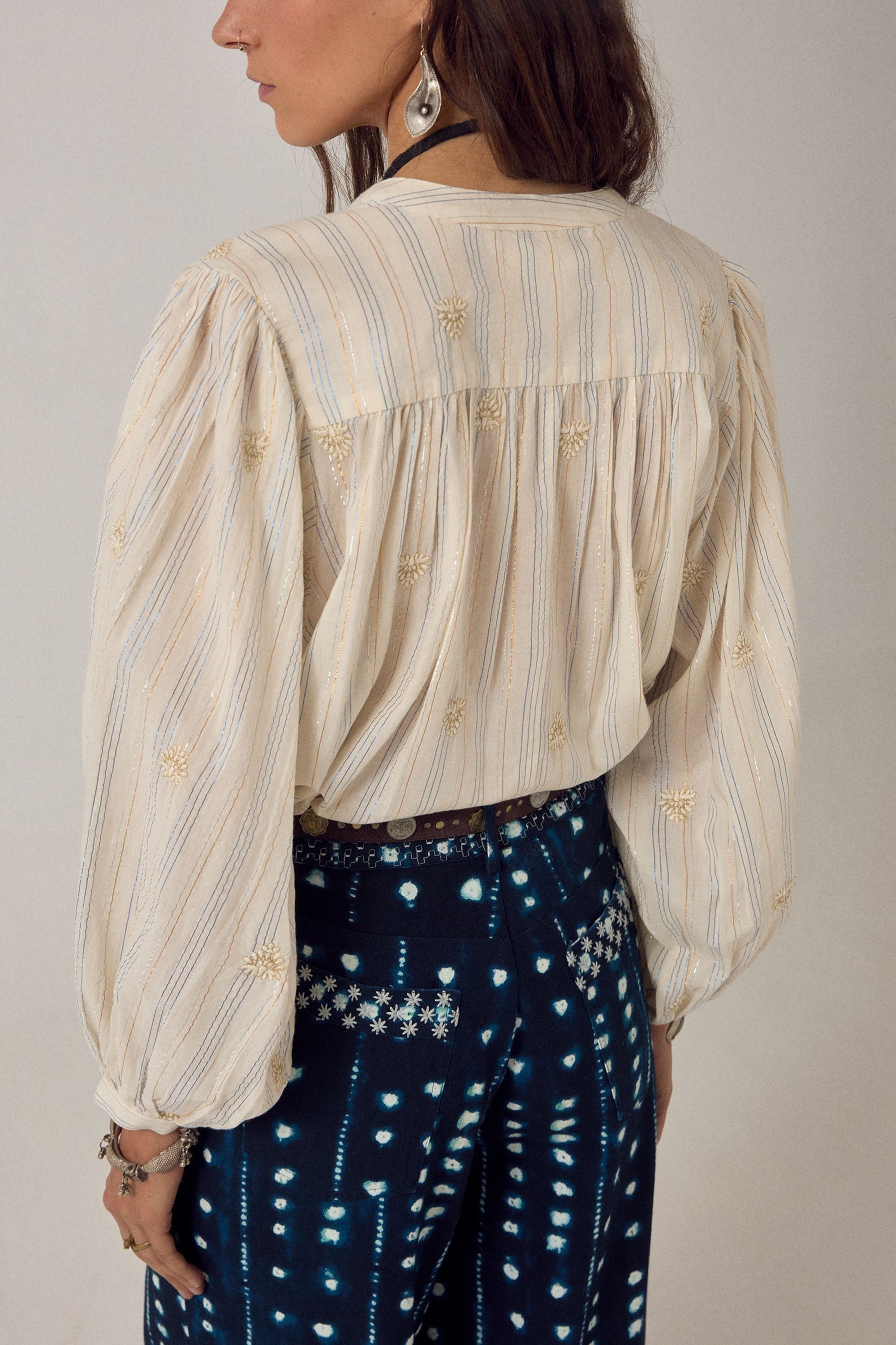 Caroline Blouse - Starry Night Off White