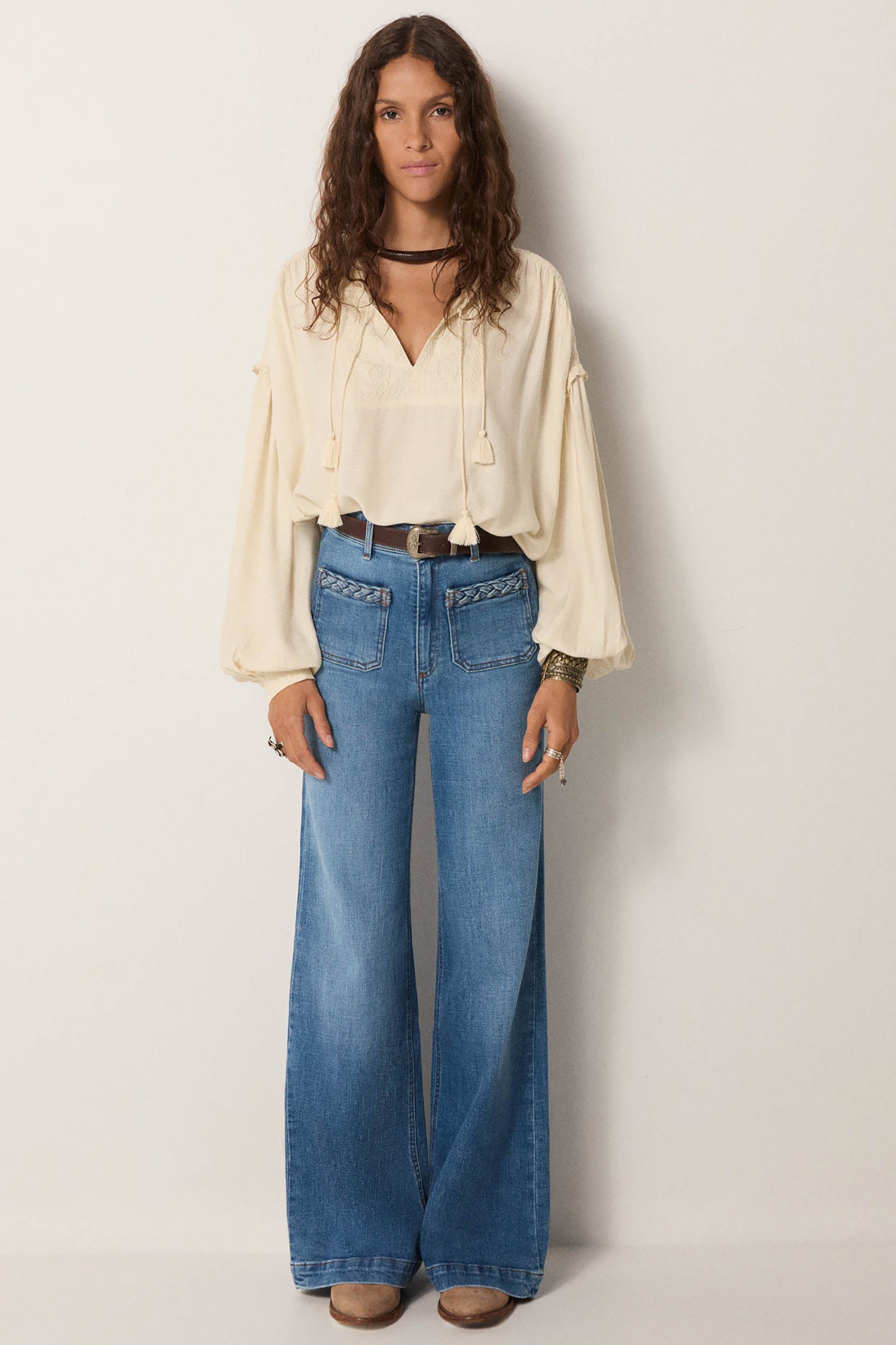 Casablanca Muse Vega Blouse - Soft Ecru
