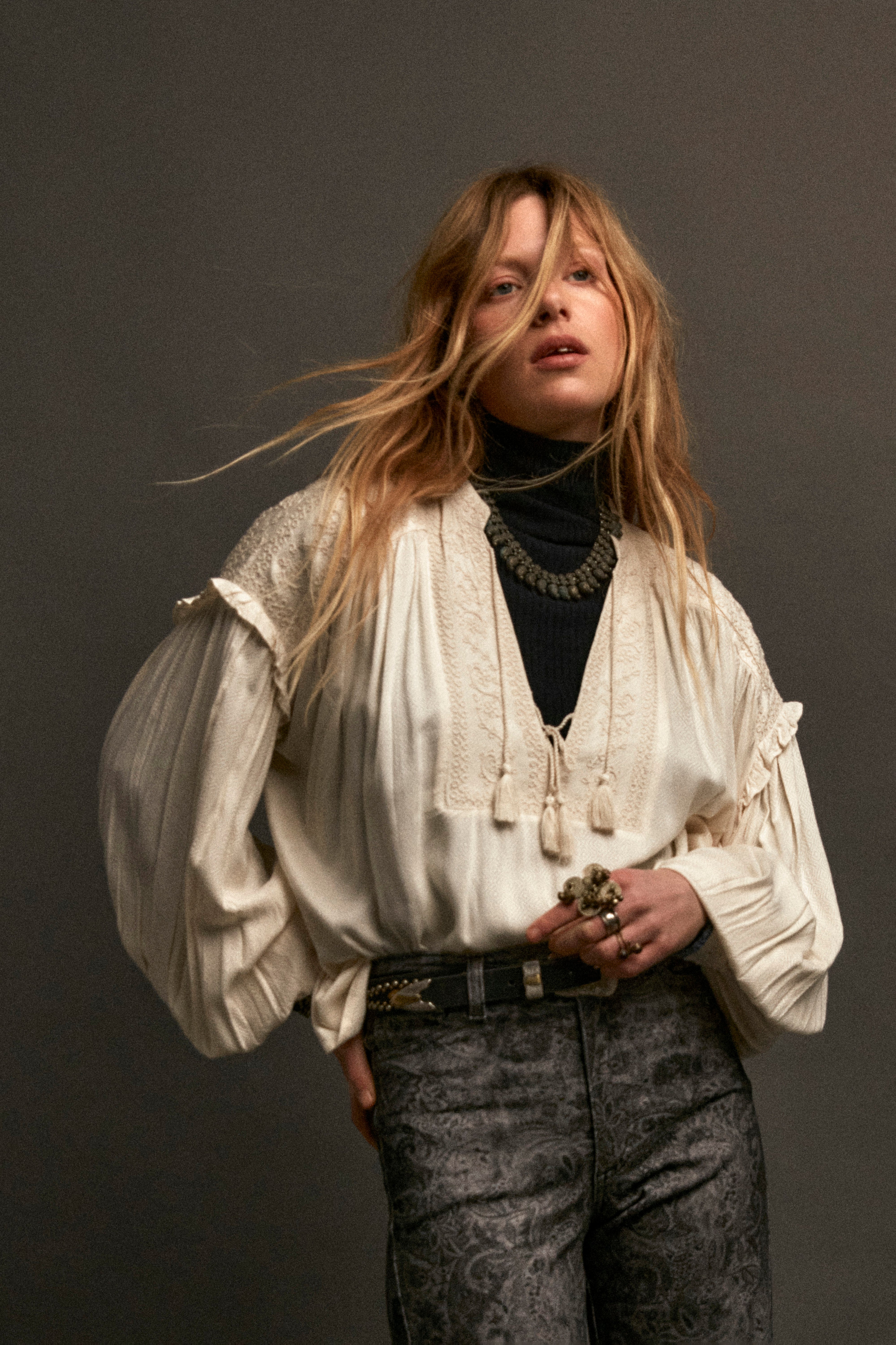 Casablanca Muse Vega Blouse - Soft Ecru
