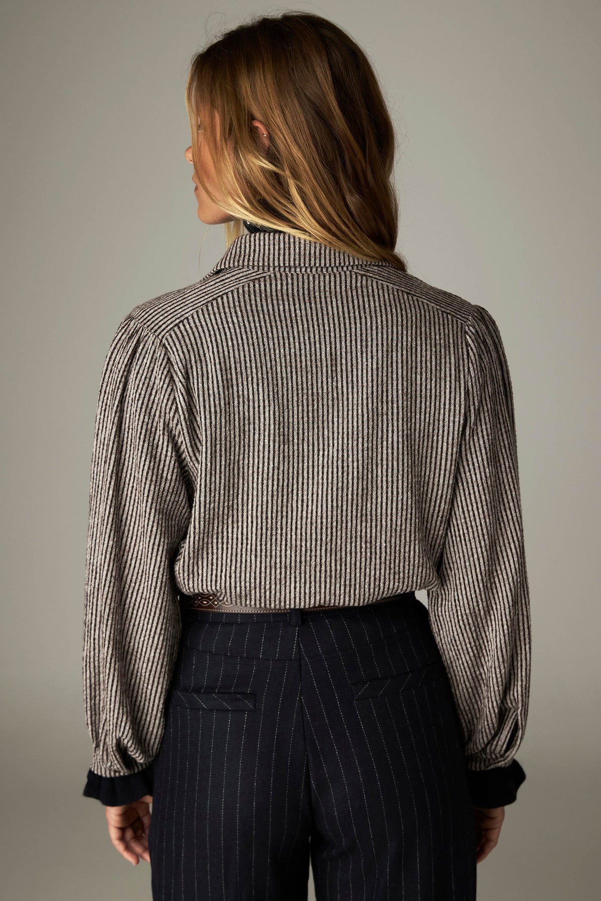  Claude Shirt - Coffee Stripes - RUM Amsterdam