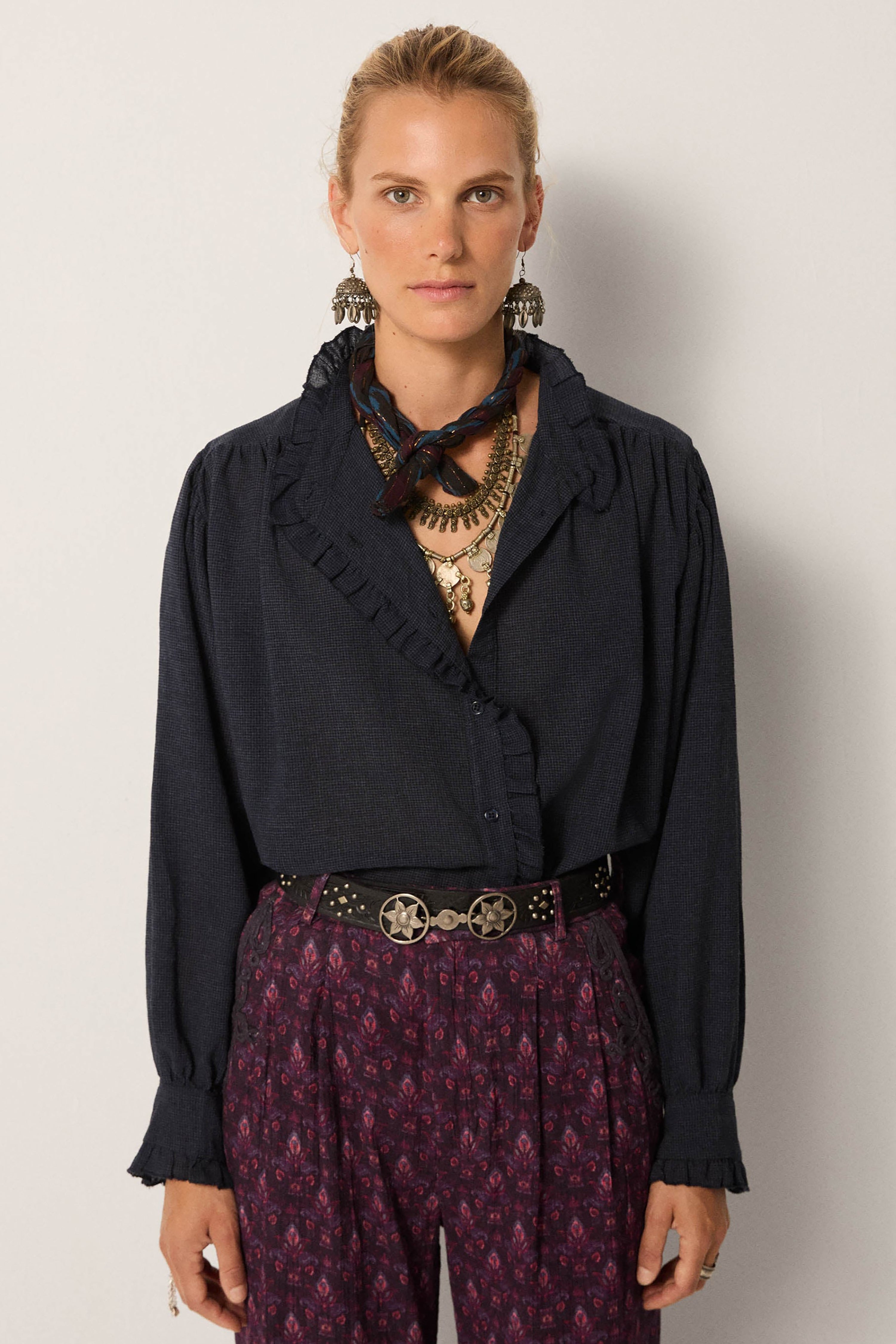 Nocturne Muse Celeste Blouse - Eclipse Blue