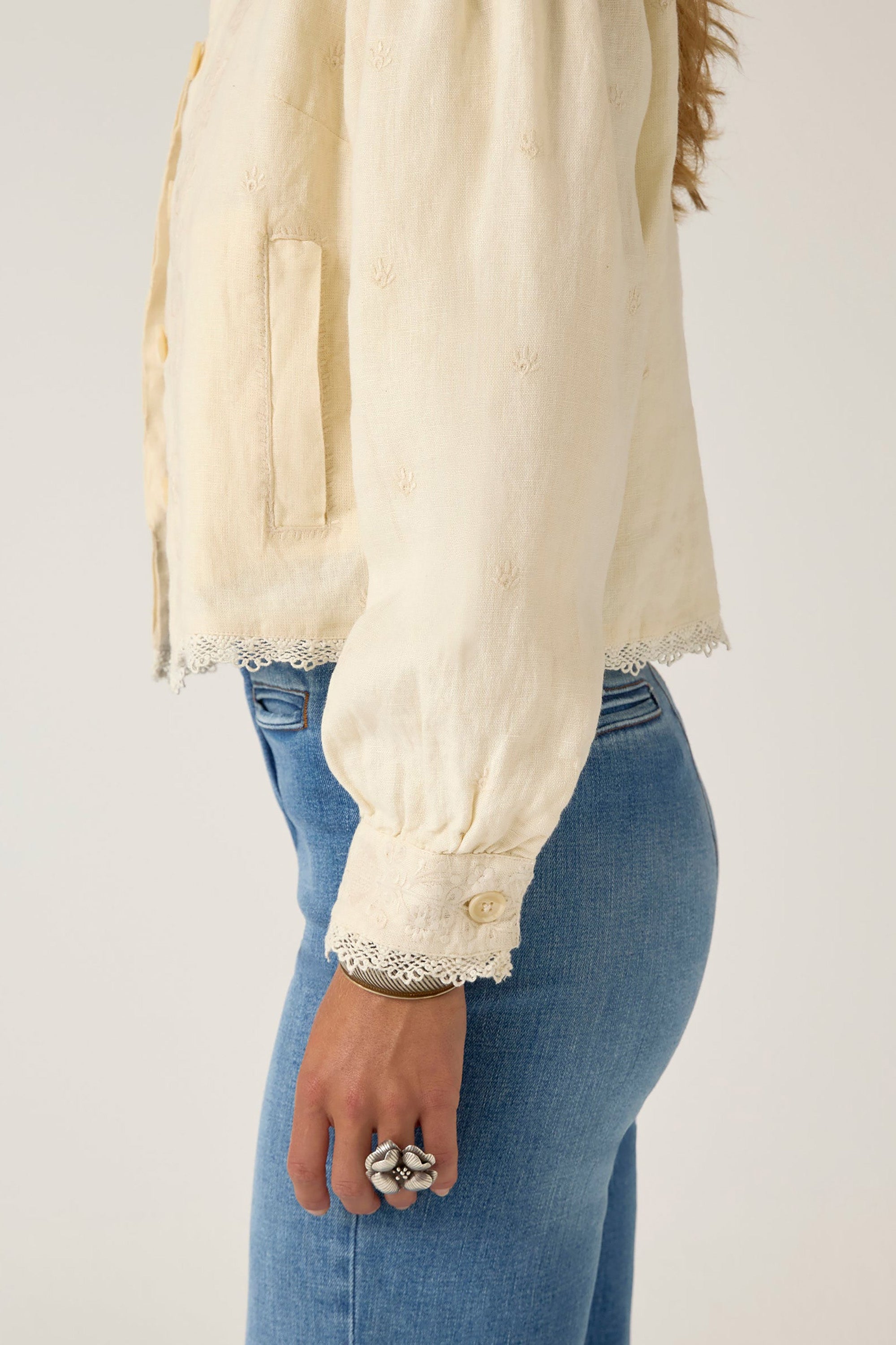 Otelo Jacket - Linen Solstice Ivory Whisper