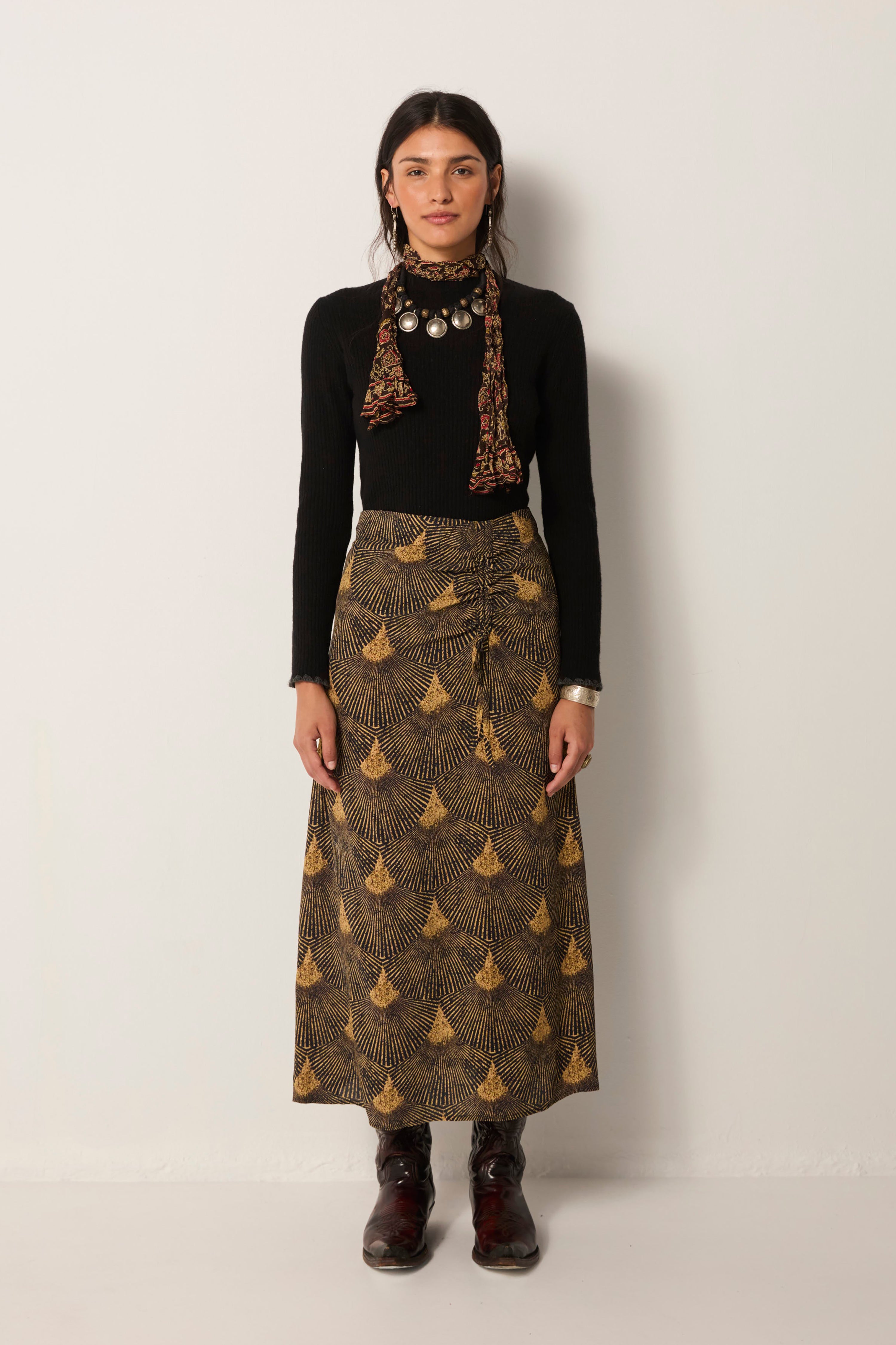 Peacock Lala Skirt - Avocado