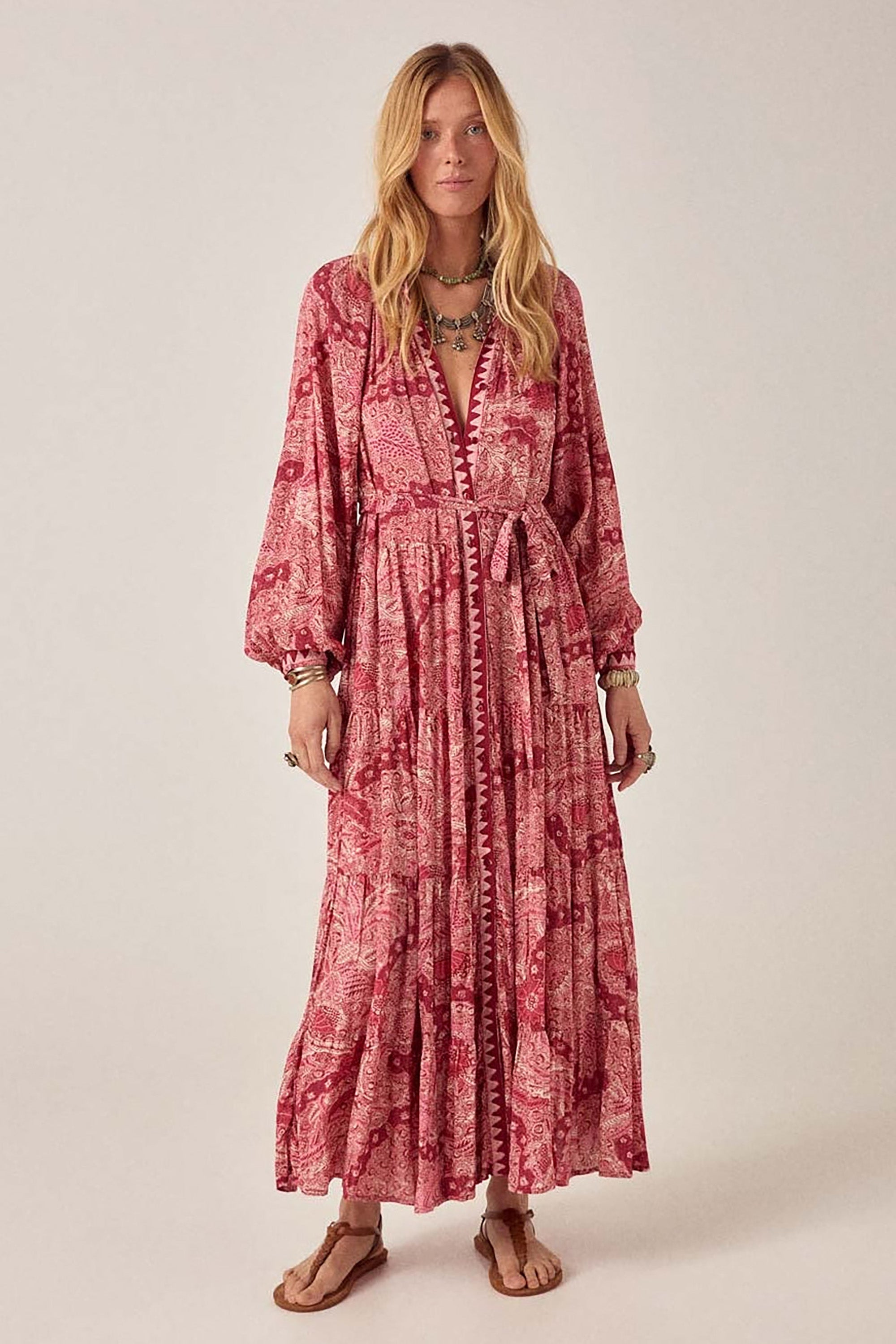Tina Dress - Red Java Volcano