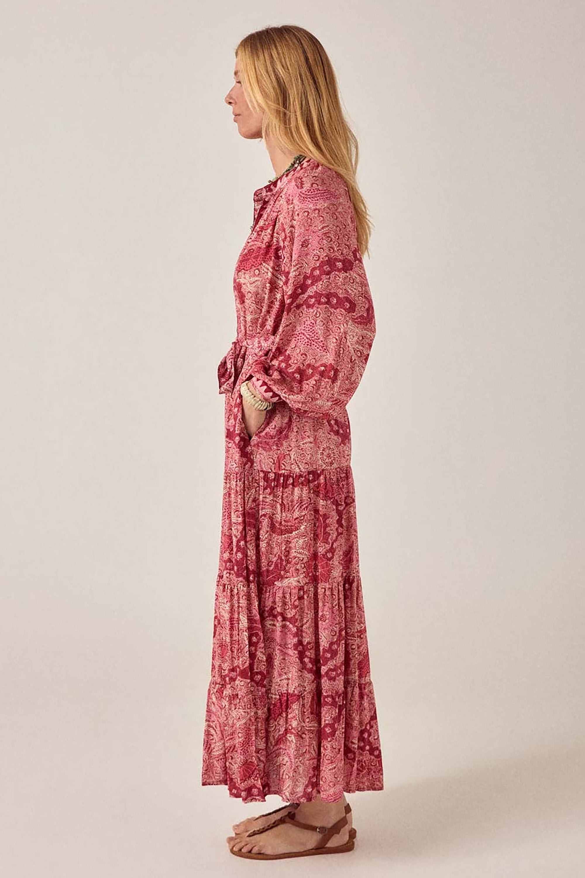Tina Dress - Red Java Volcano