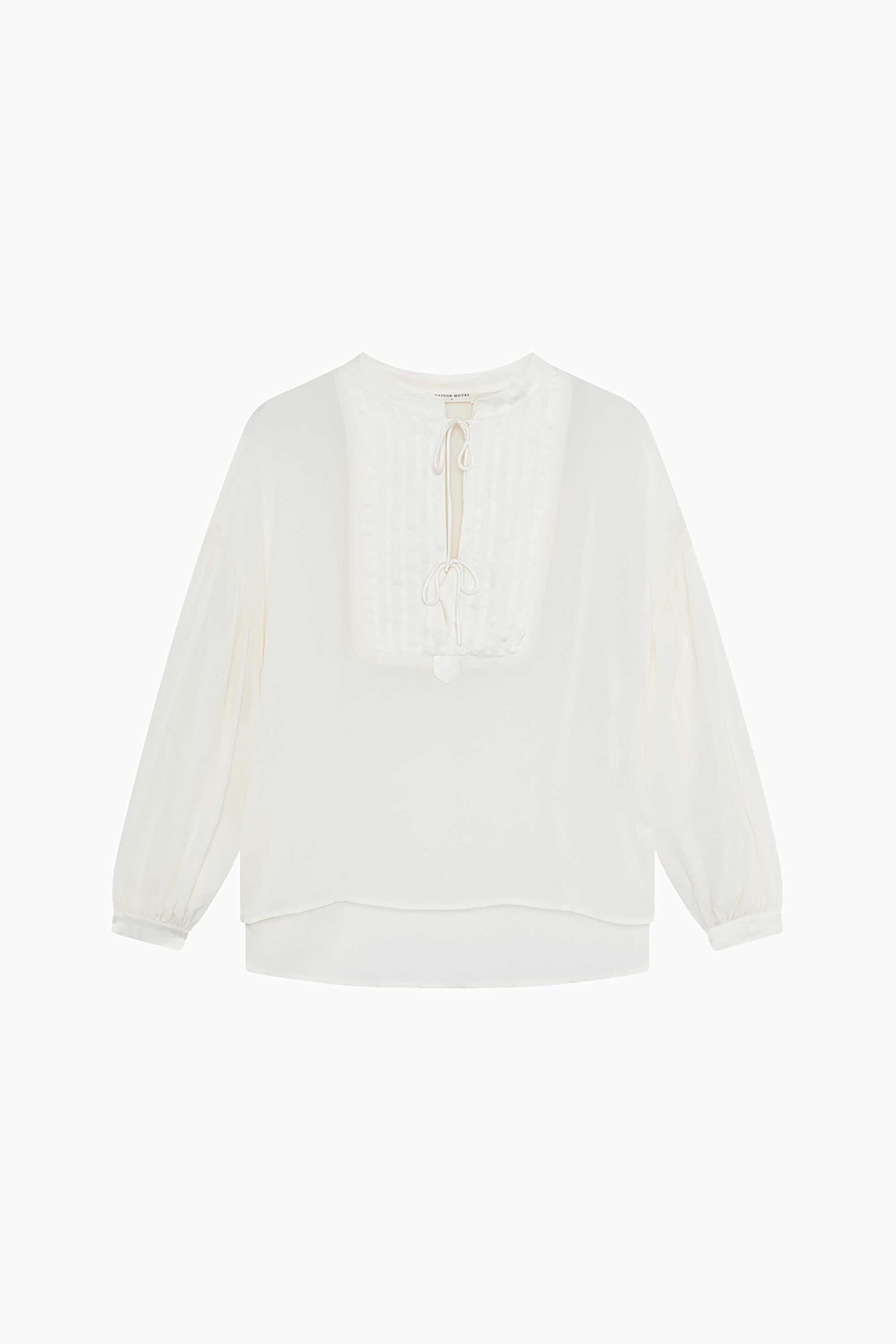 Tuxedo Giovanni Blouse - Pearl