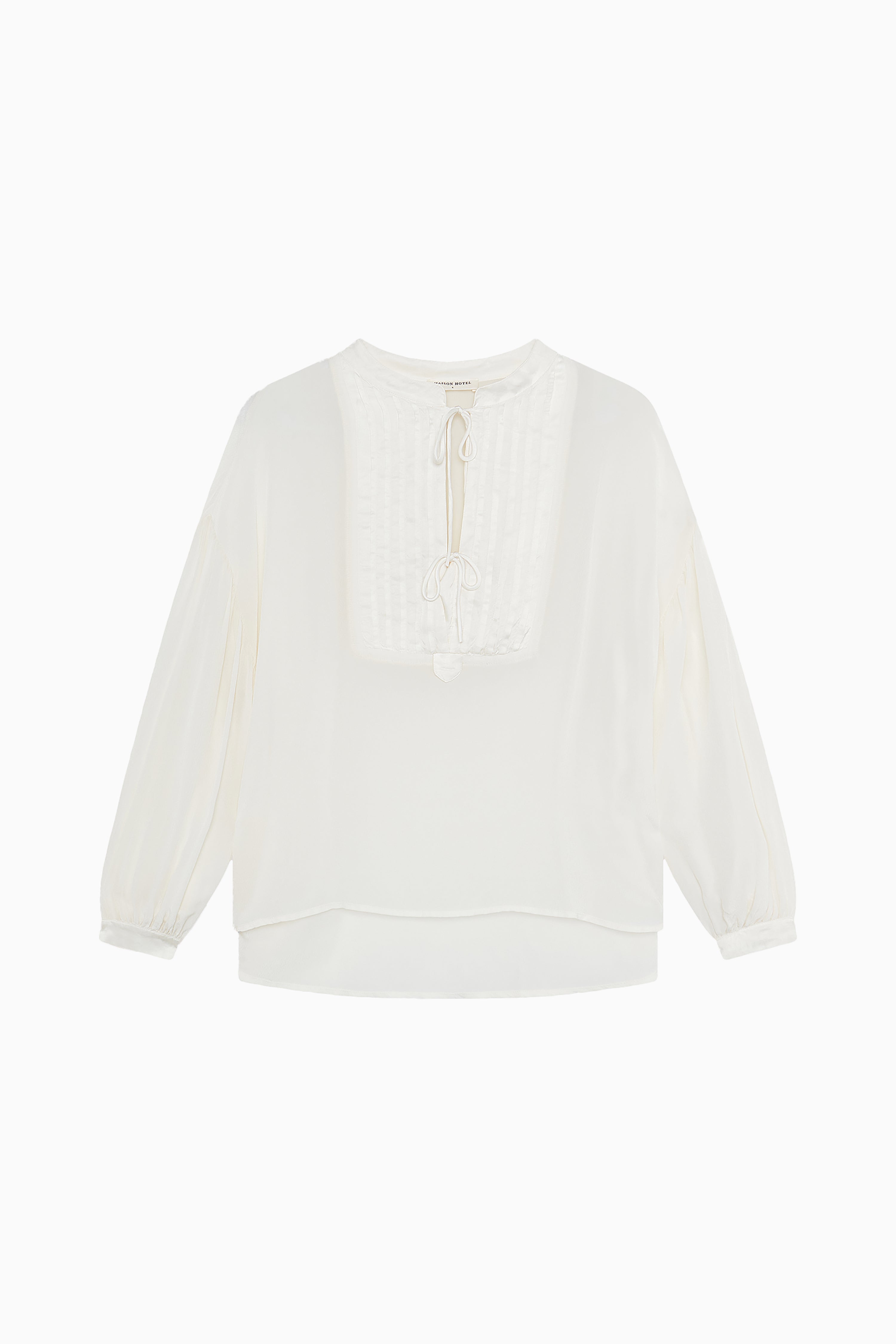 Tuxedo Giovanni Blouse - Pearl