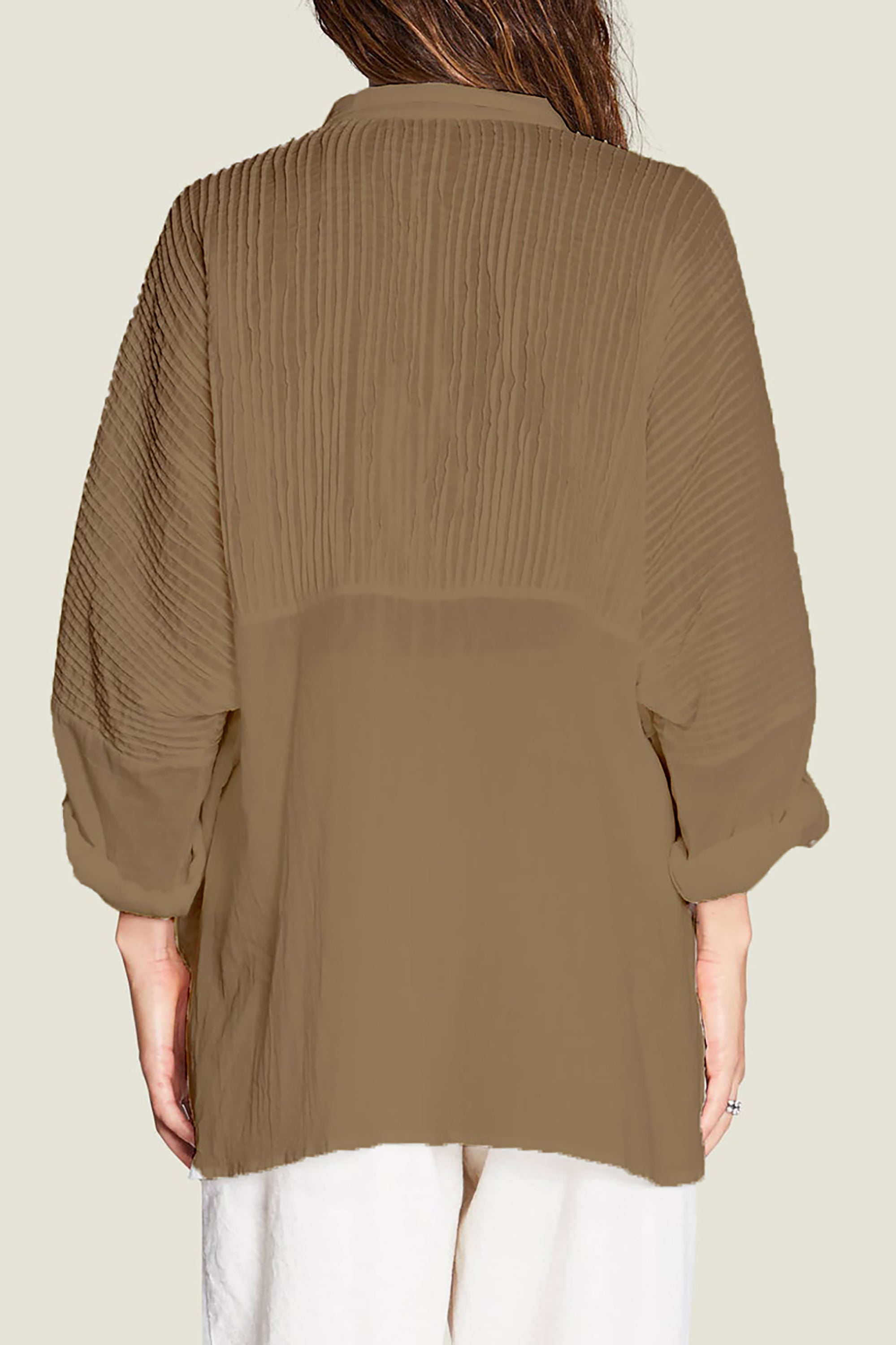  Biarritz Oversized Shirt - Khaki - RUM Amsterdam