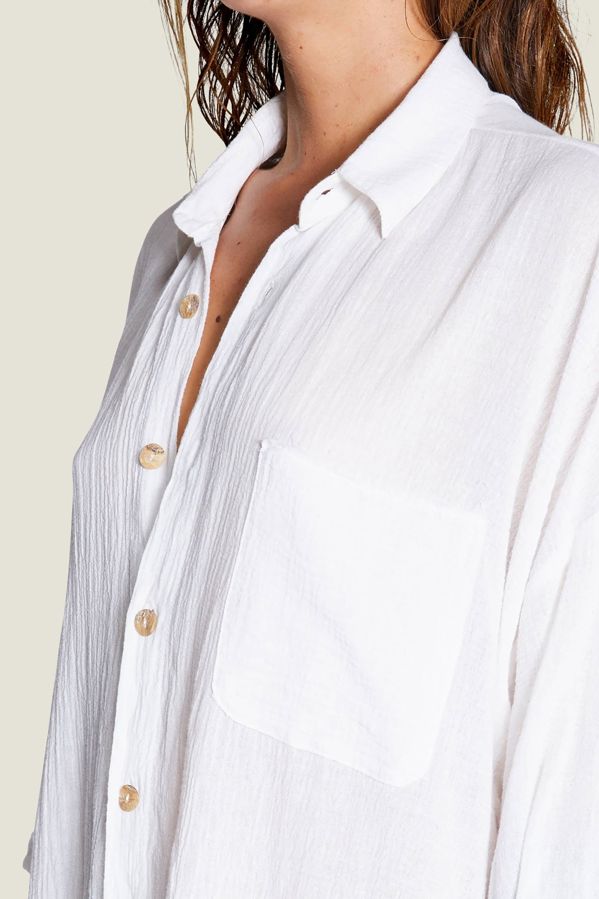 Mykonos Oversized Shirt - Off White