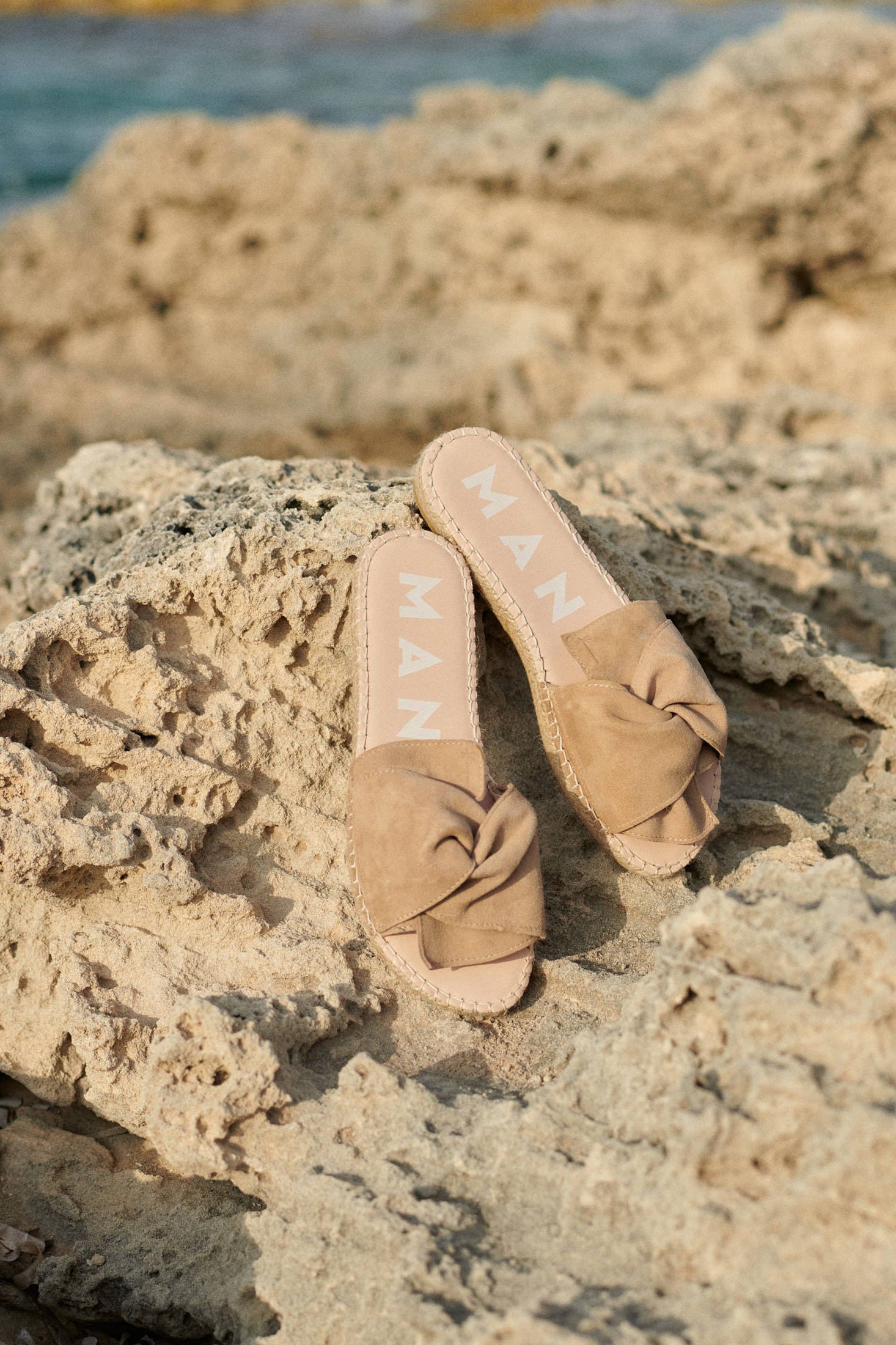 Manebi Sandals with Knot - Vintage Taupe - RUM Amsterdam
