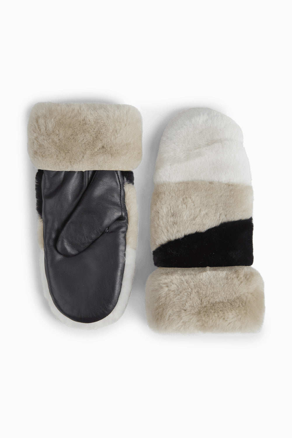 Markberg Catty Mitten - Black w/ Off White + Caramel + Black - RUM Amsterdam