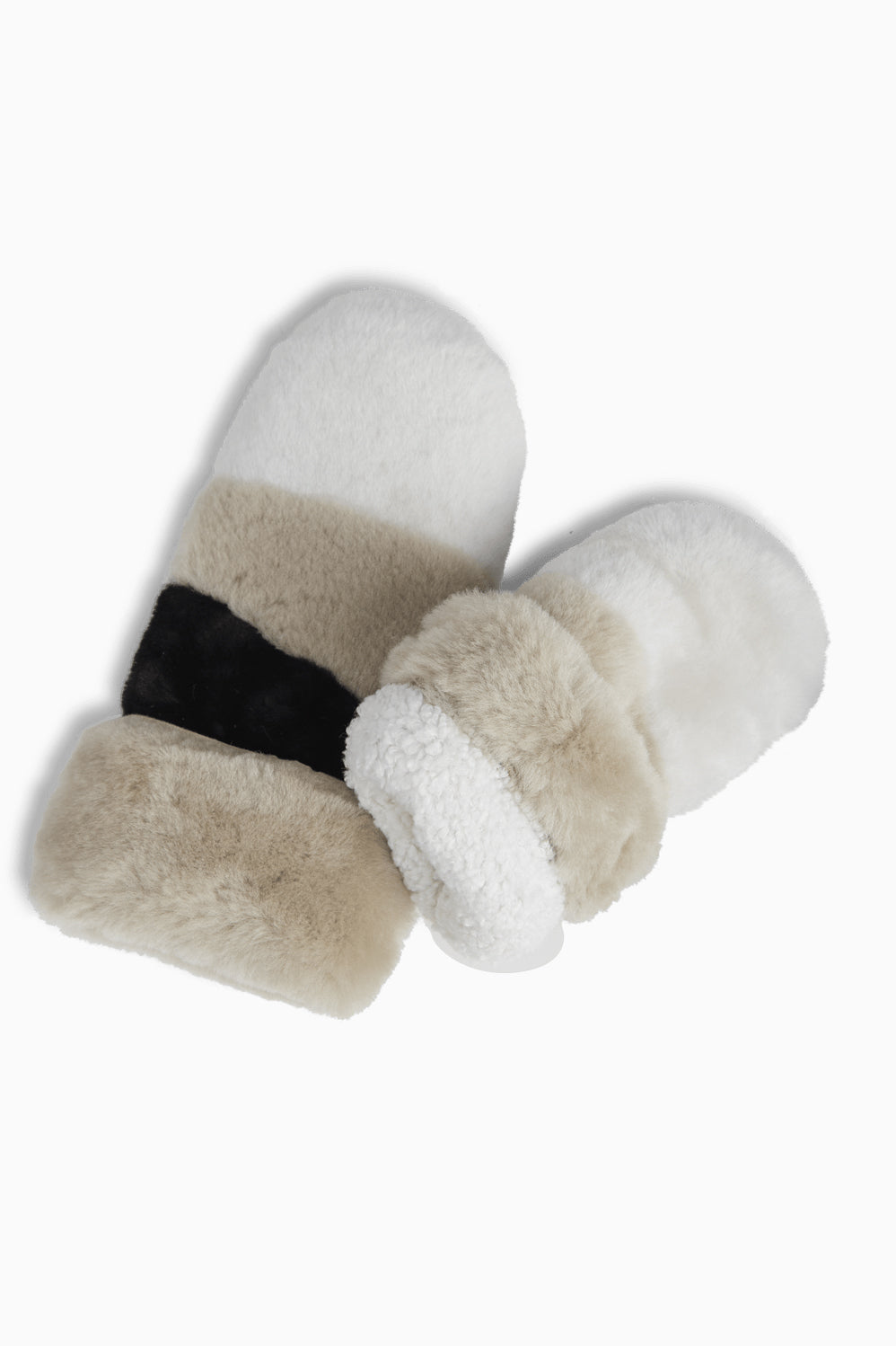 Catty Mitten - Black w/ Off White + Caramel + Black