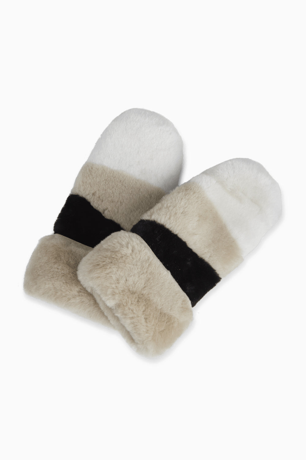 Catty Mitten - Black w/ Off White + Caramel + Black