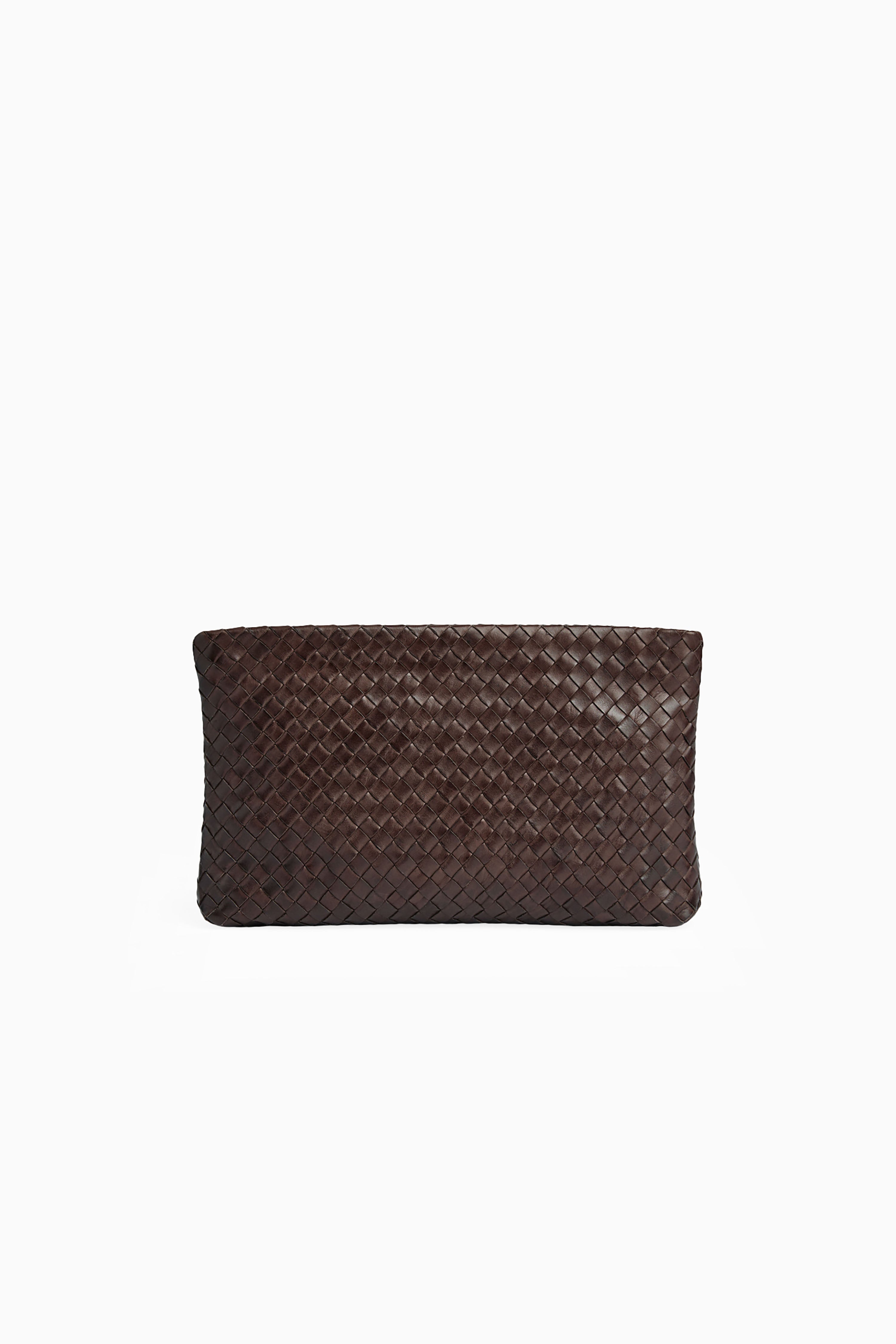 Ila Clutch - Weave Dark Brown