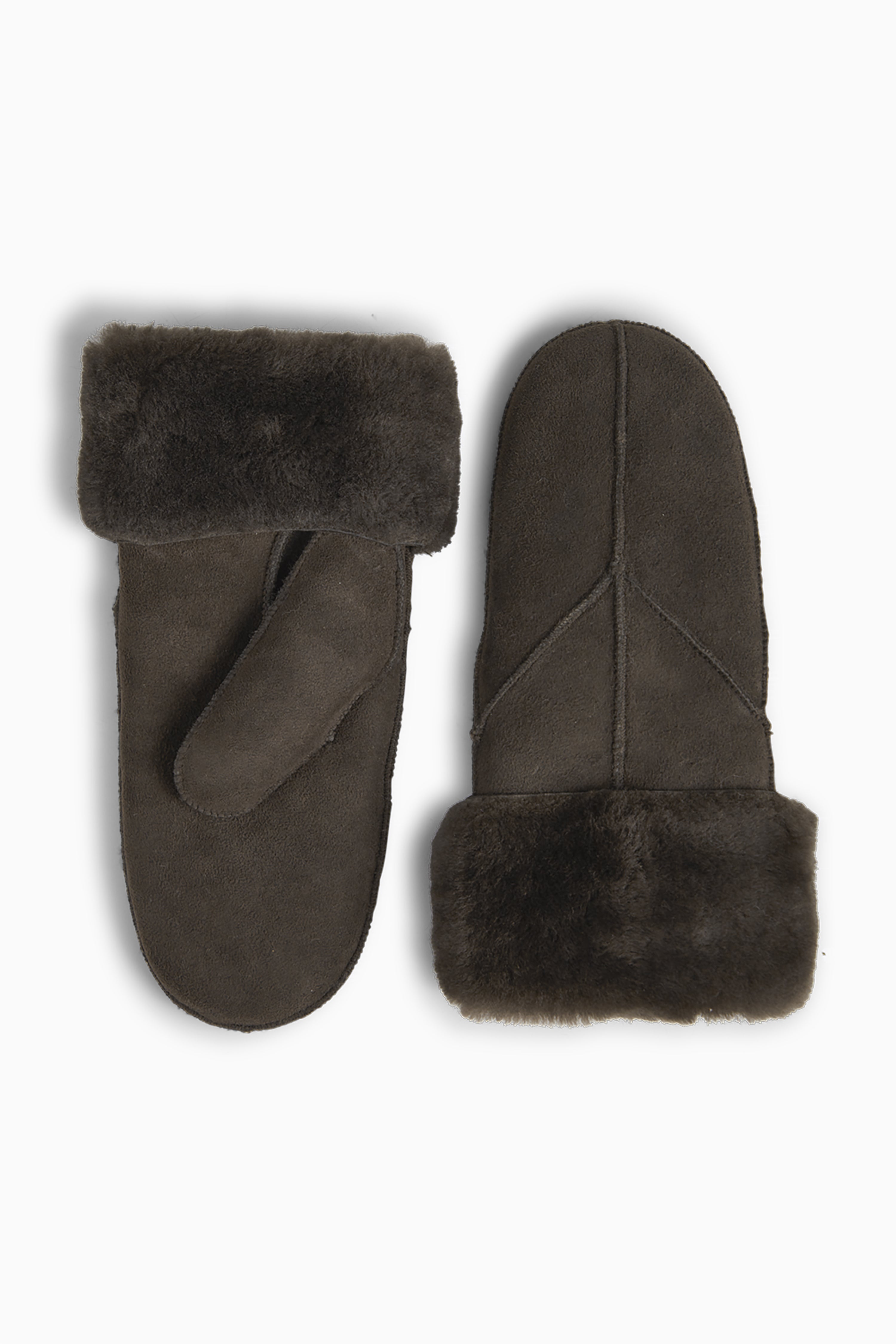 Jasmin Sheepskin Mitten - Dark Brown