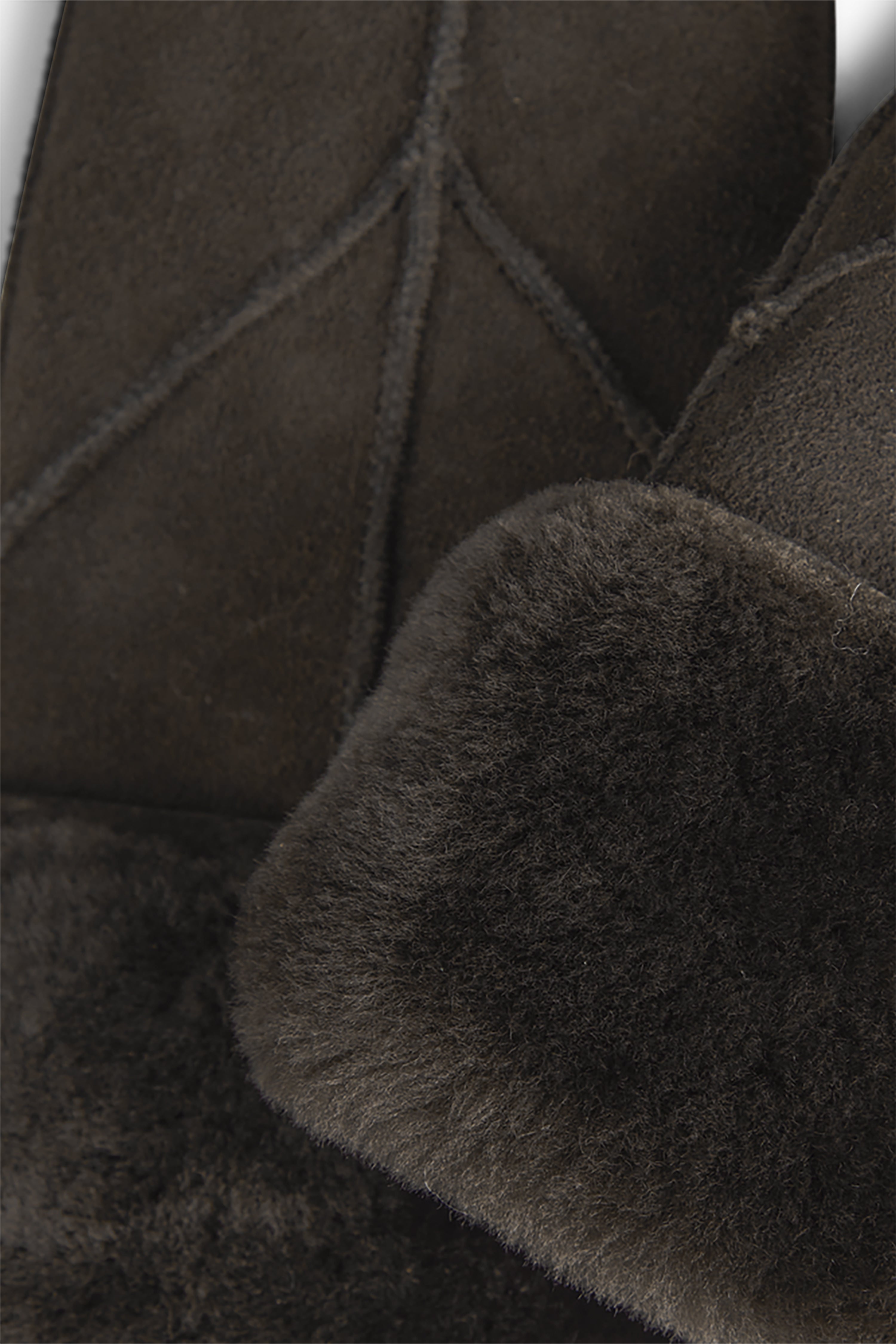 Jasmin Sheepskin Mitten - Dark Brown
