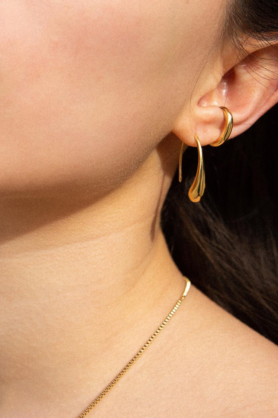 Bandhu Melt Earrings - Gold - RUM Amsterdam