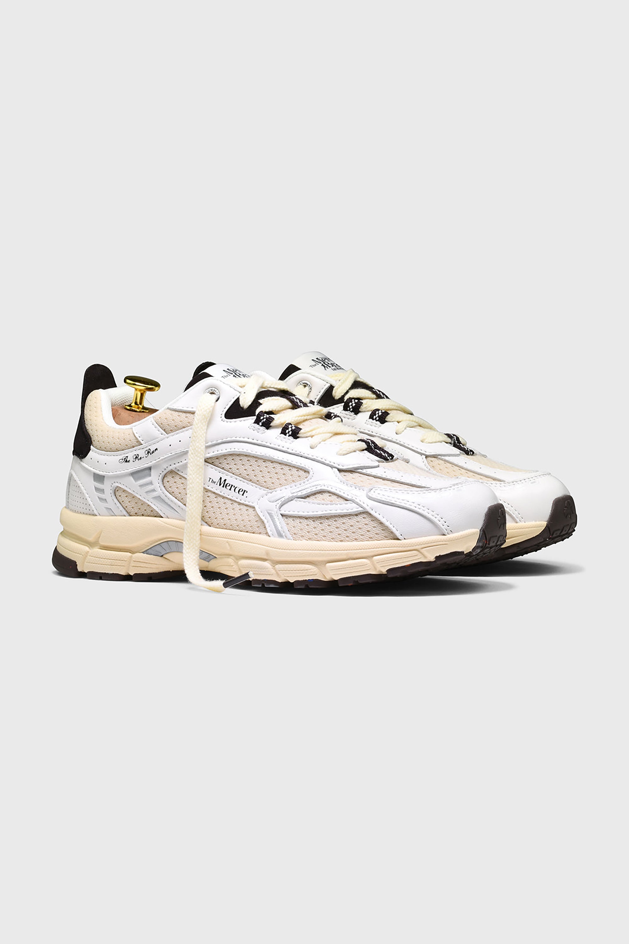 The Re-Run Vintage Nappa Sneakers - White / Brown
