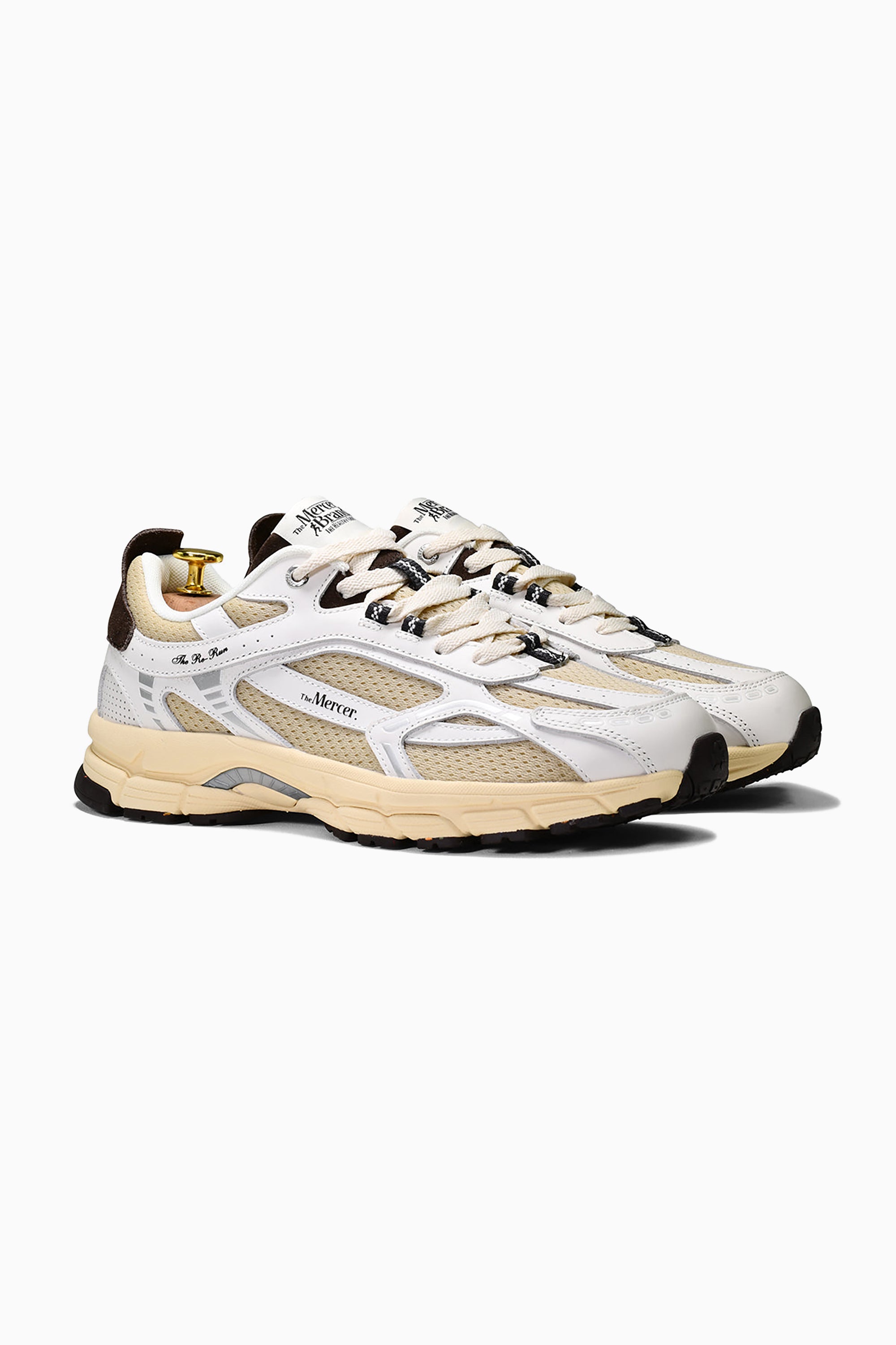 The Re-Run Vintage Sneakers - White / Brown