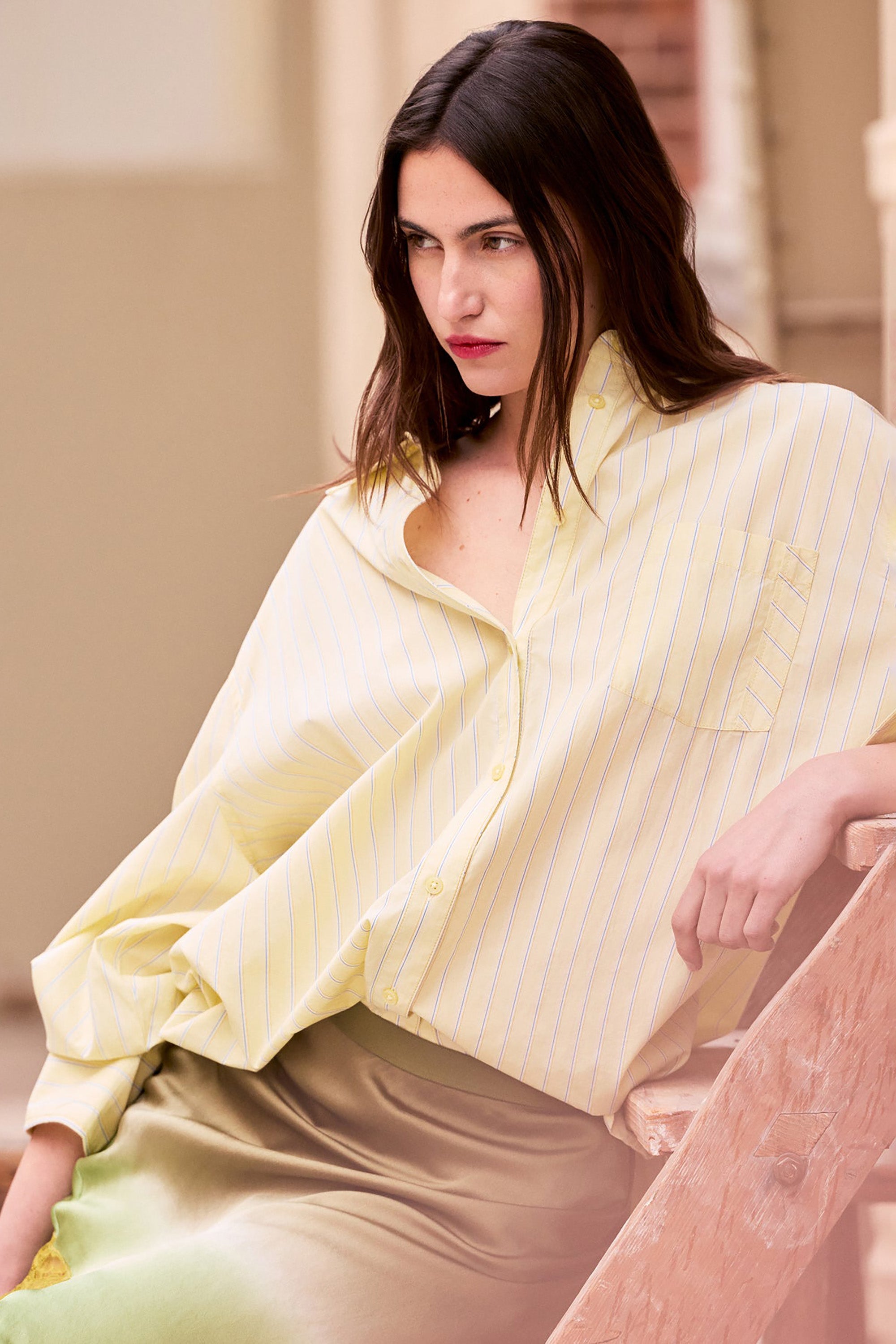 Solci Shirt - Yellow / Blue