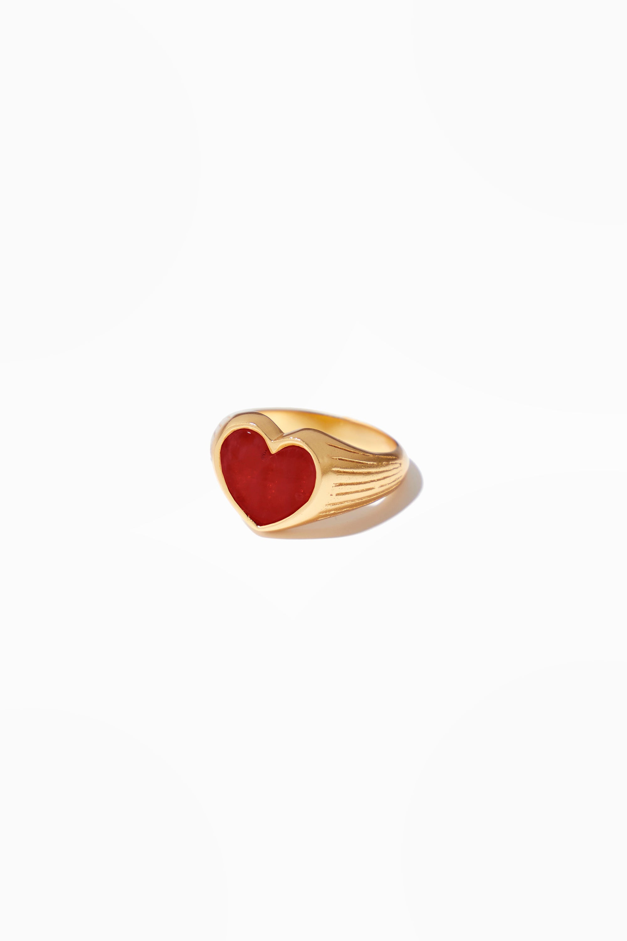 Amoux Ring - Gold w/ Coral